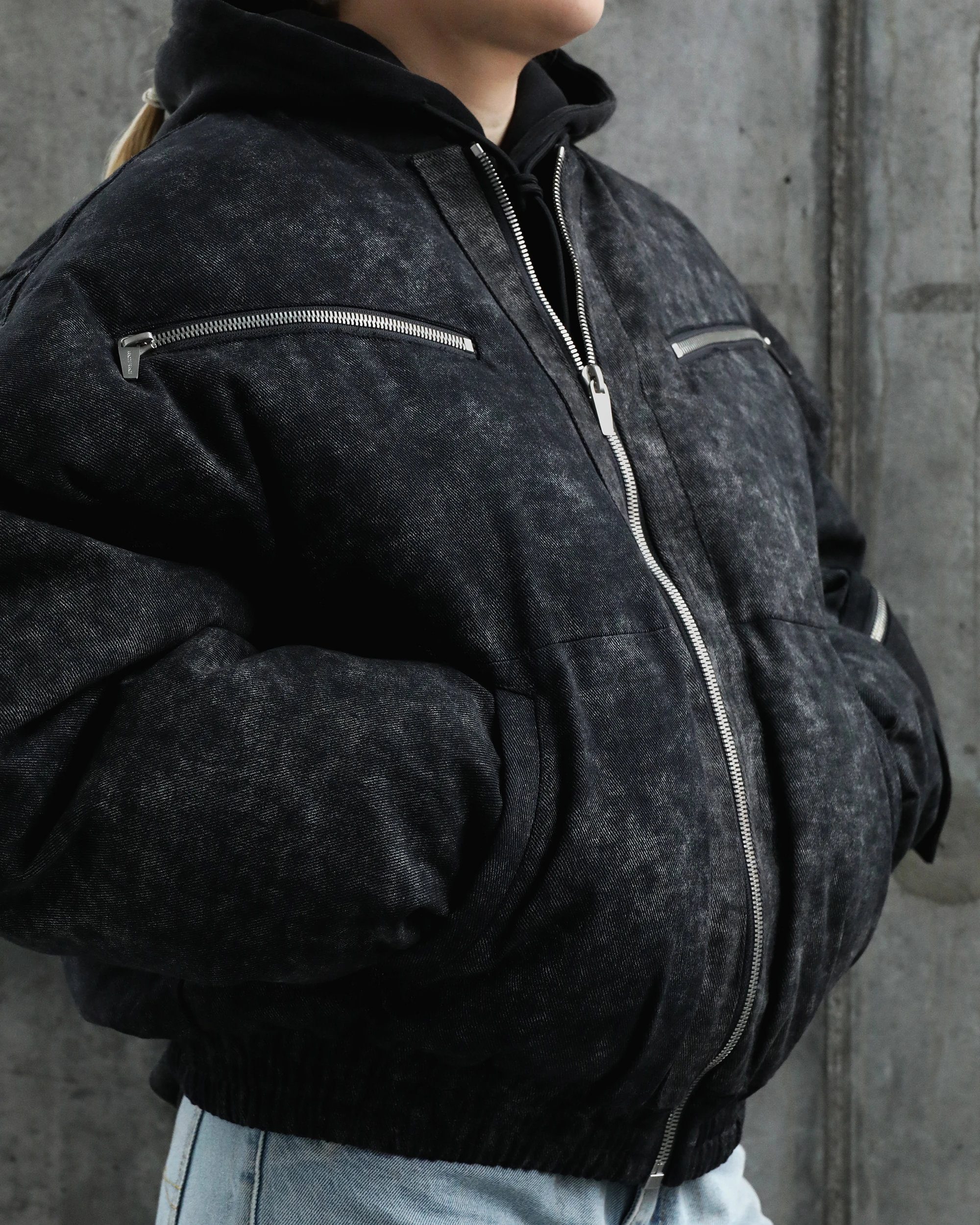 Пуховик ARNODEFRANCE Dirty Canvas Washed Black