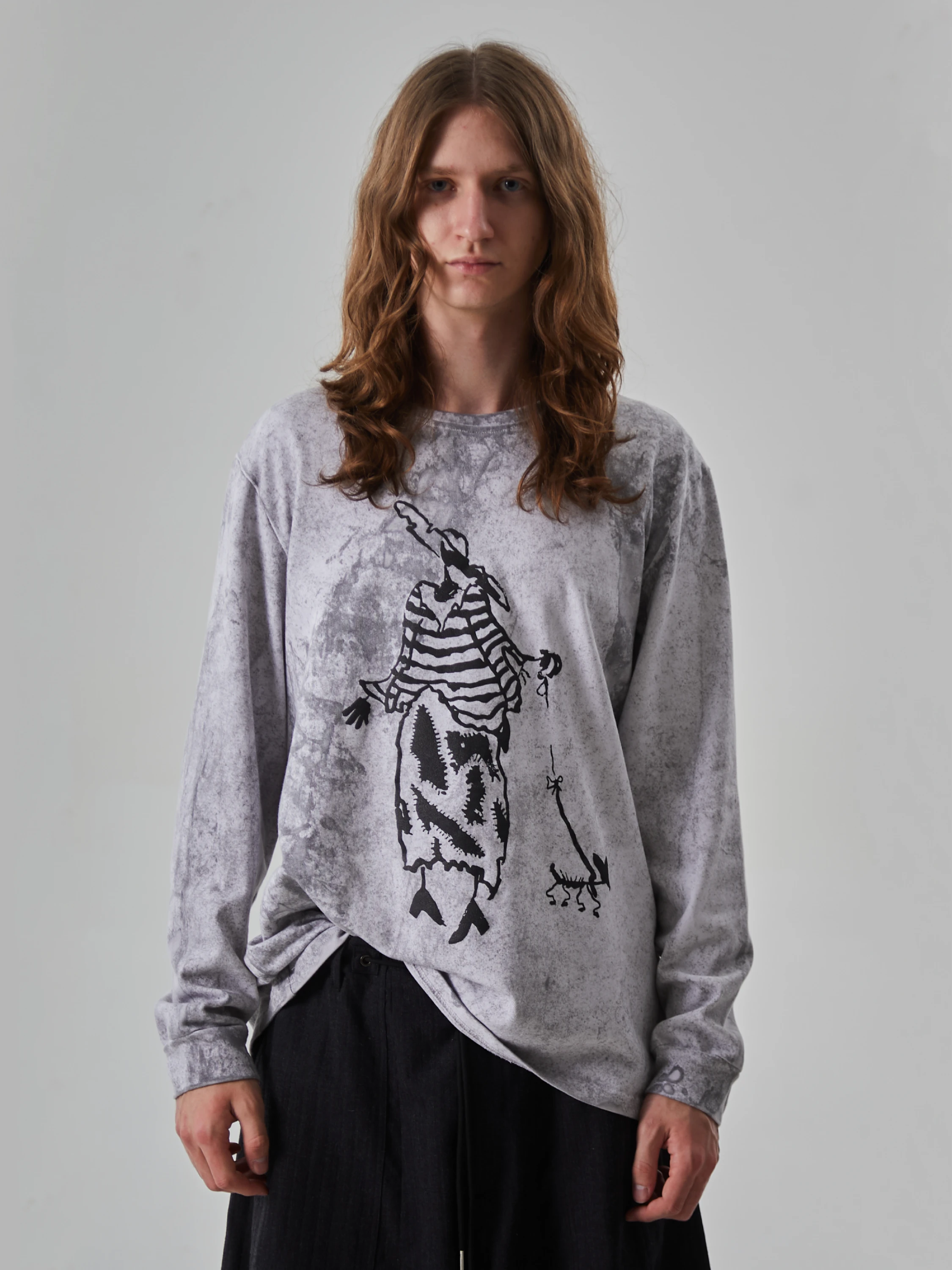 Лонгслив Siniy Vsadnik Woman With A Dog L/s Tee Sculpture White