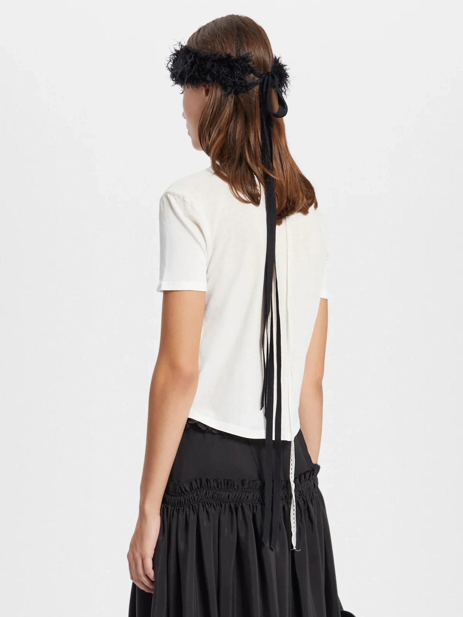 Повязка на голову Ann Demeulemeester Feathered Black
