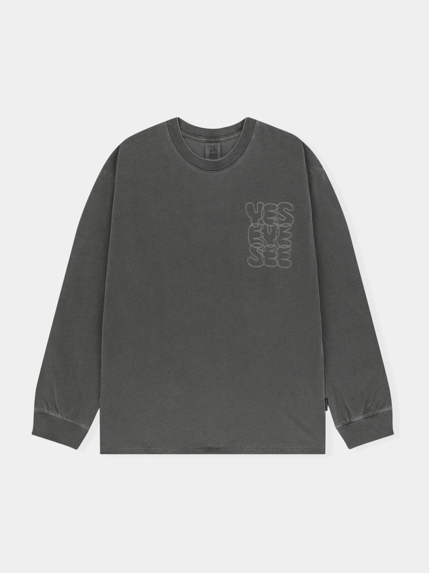 Лонгслив YESEYESEE C-Logo Pigment L/S Charcoal