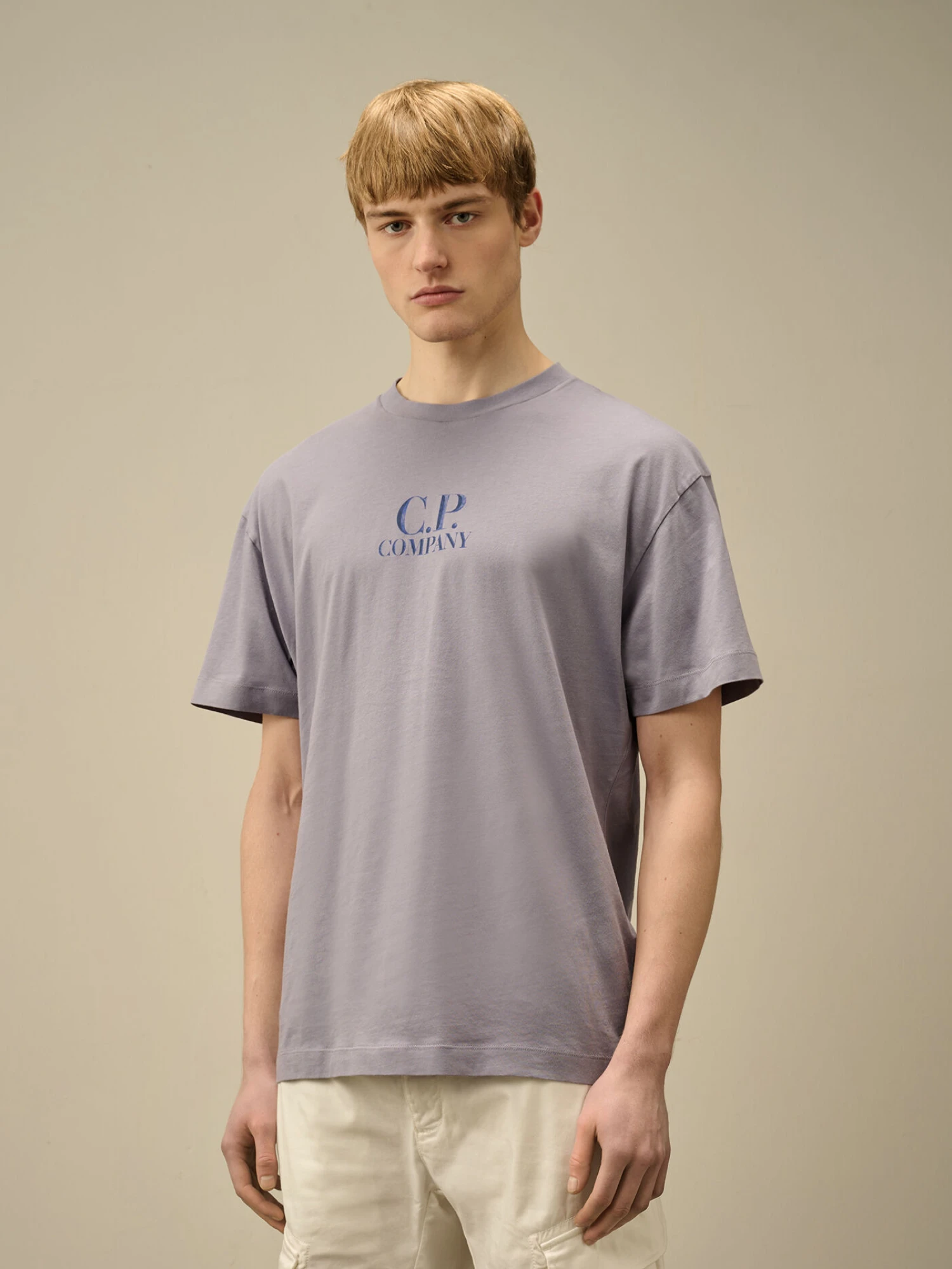 Футболка C.P. Company 30/1 Jersey Logo Lavander Violet