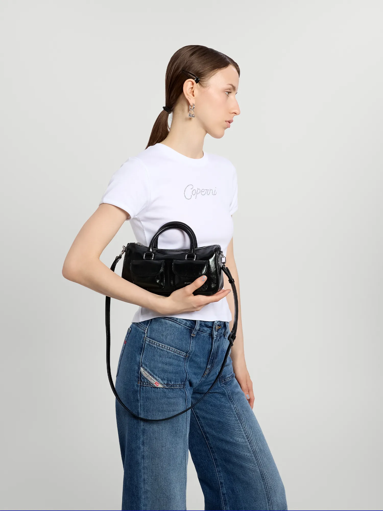 Женская сумка STAND OIL Chubby Half Bag Black