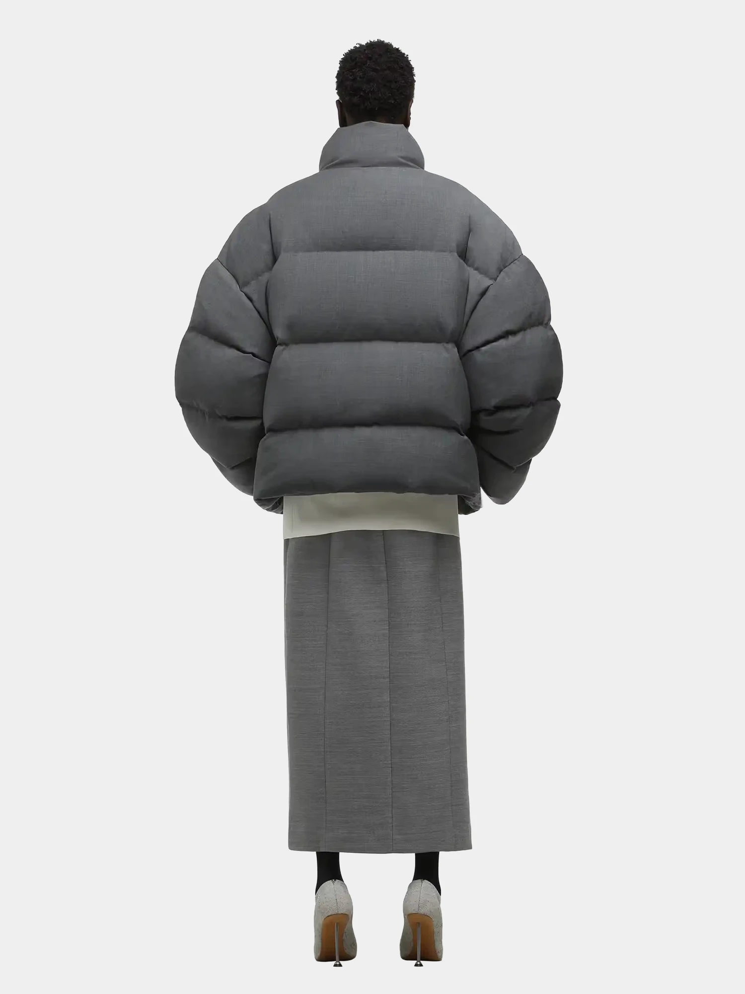 Пуховик entire studios Mml Suiting Grey
