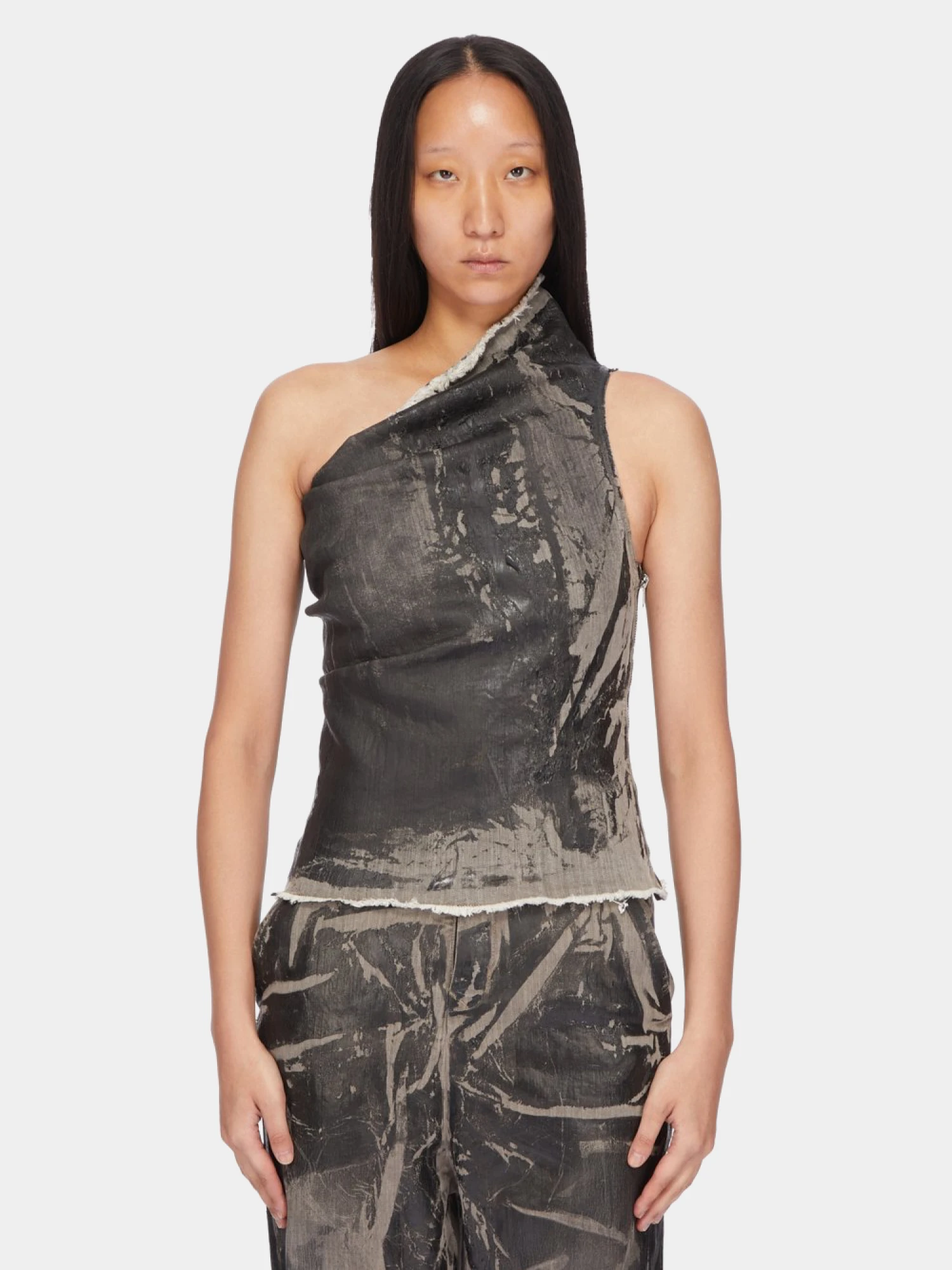 Женский топ RICK OWENS DRKSHDW Athena Washed Foil Black