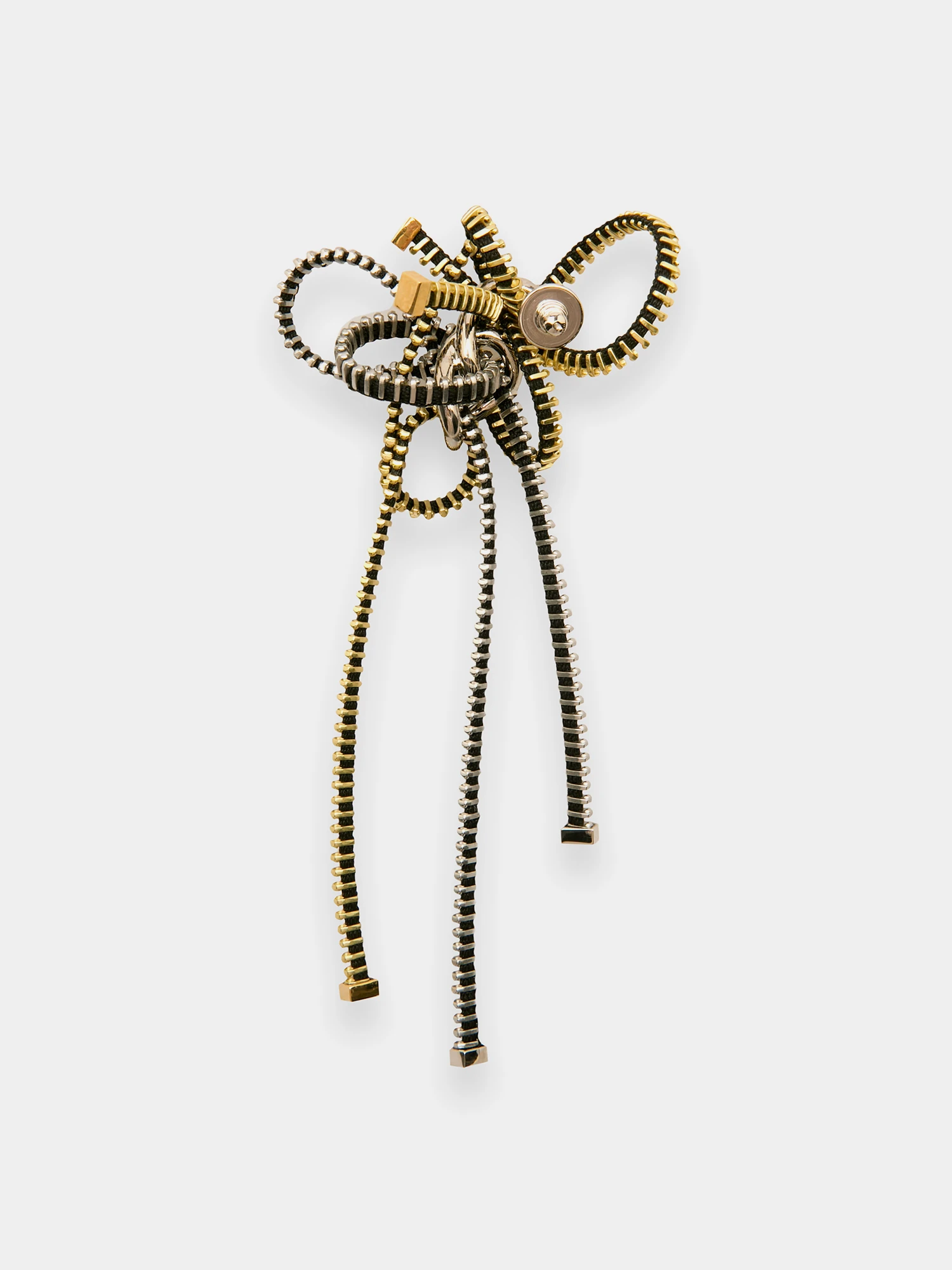 Моносерьга Jean Paul Gaultier Zippers Silver/Black/Gold