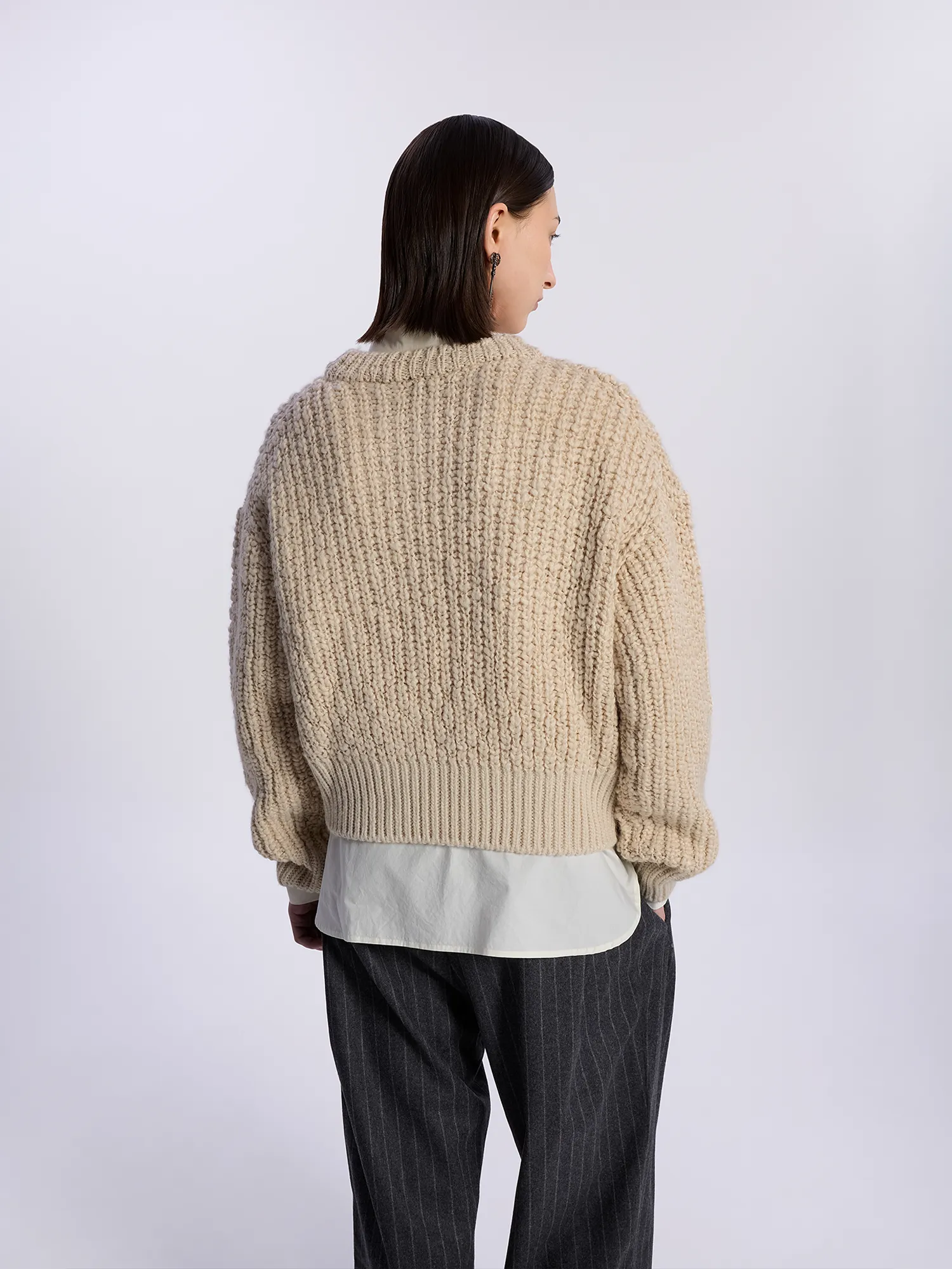 Женский свитер AMOMENTO Alpaca Crop Pullover Beige