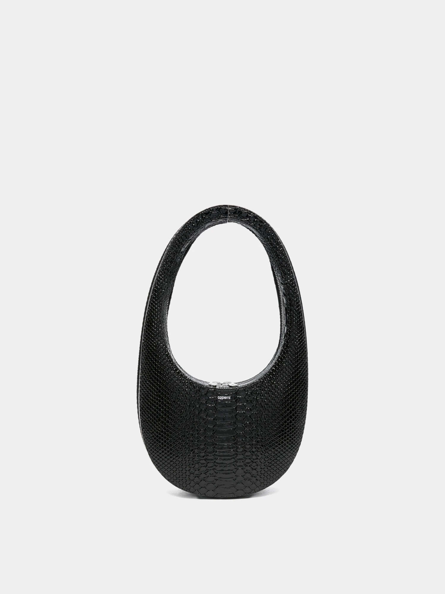 Женская сумка Coperni Python Embossed Swipe Black