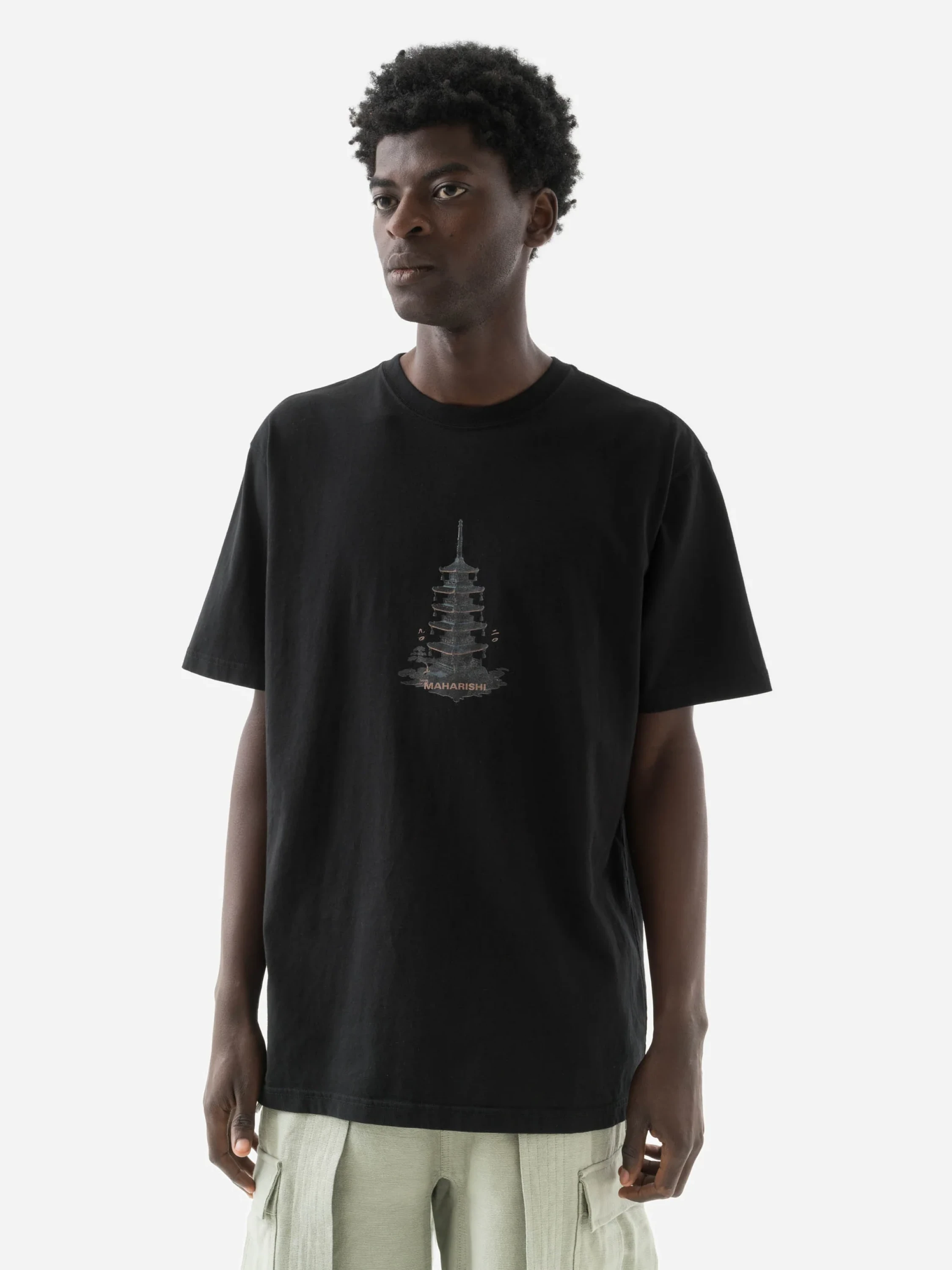 Футболка MAHARISHI 1384 Bonsai Temple Jerse Black