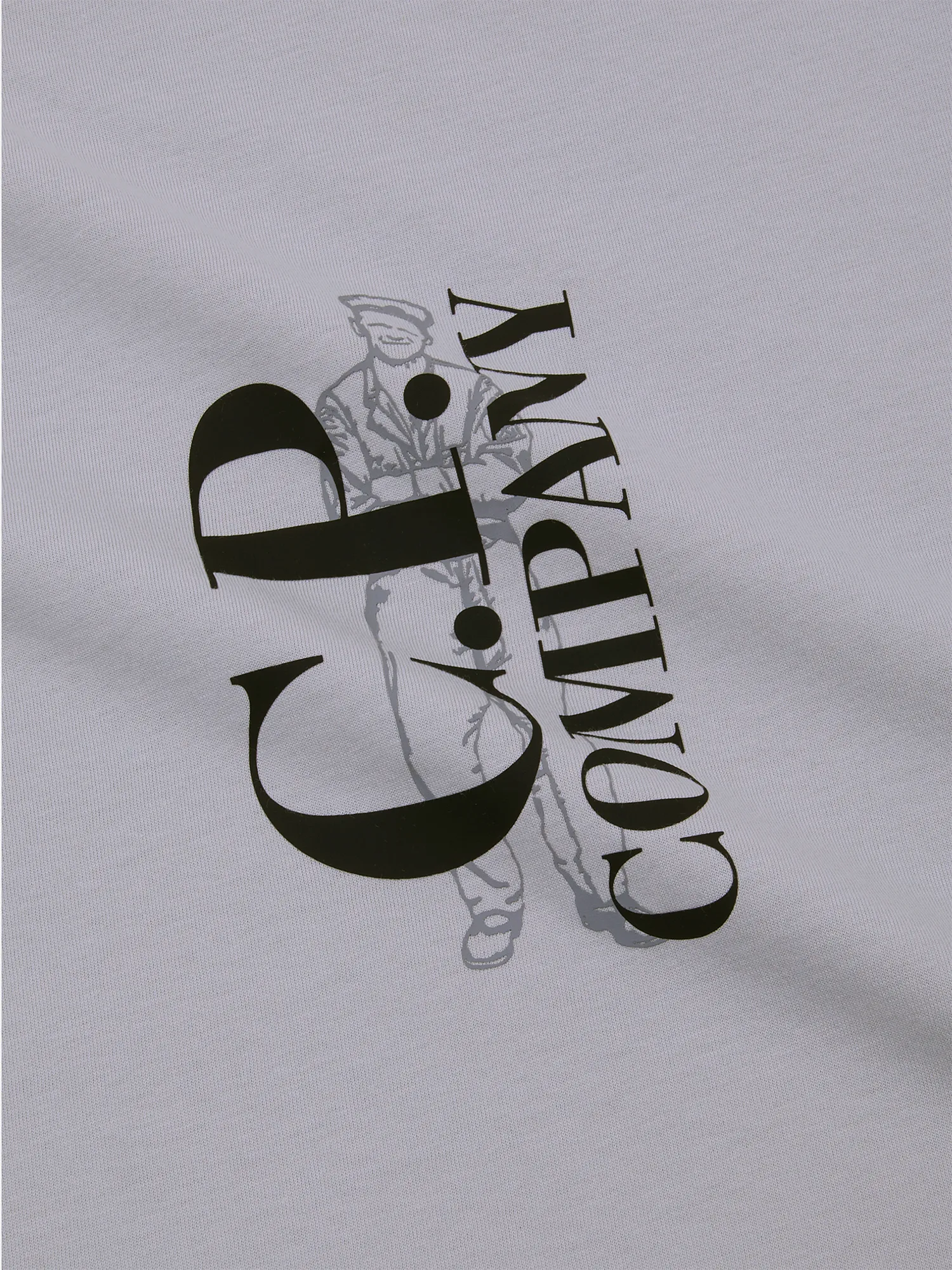 Футболка C.P. Company 30/1 Jersey Logo Blue Fox