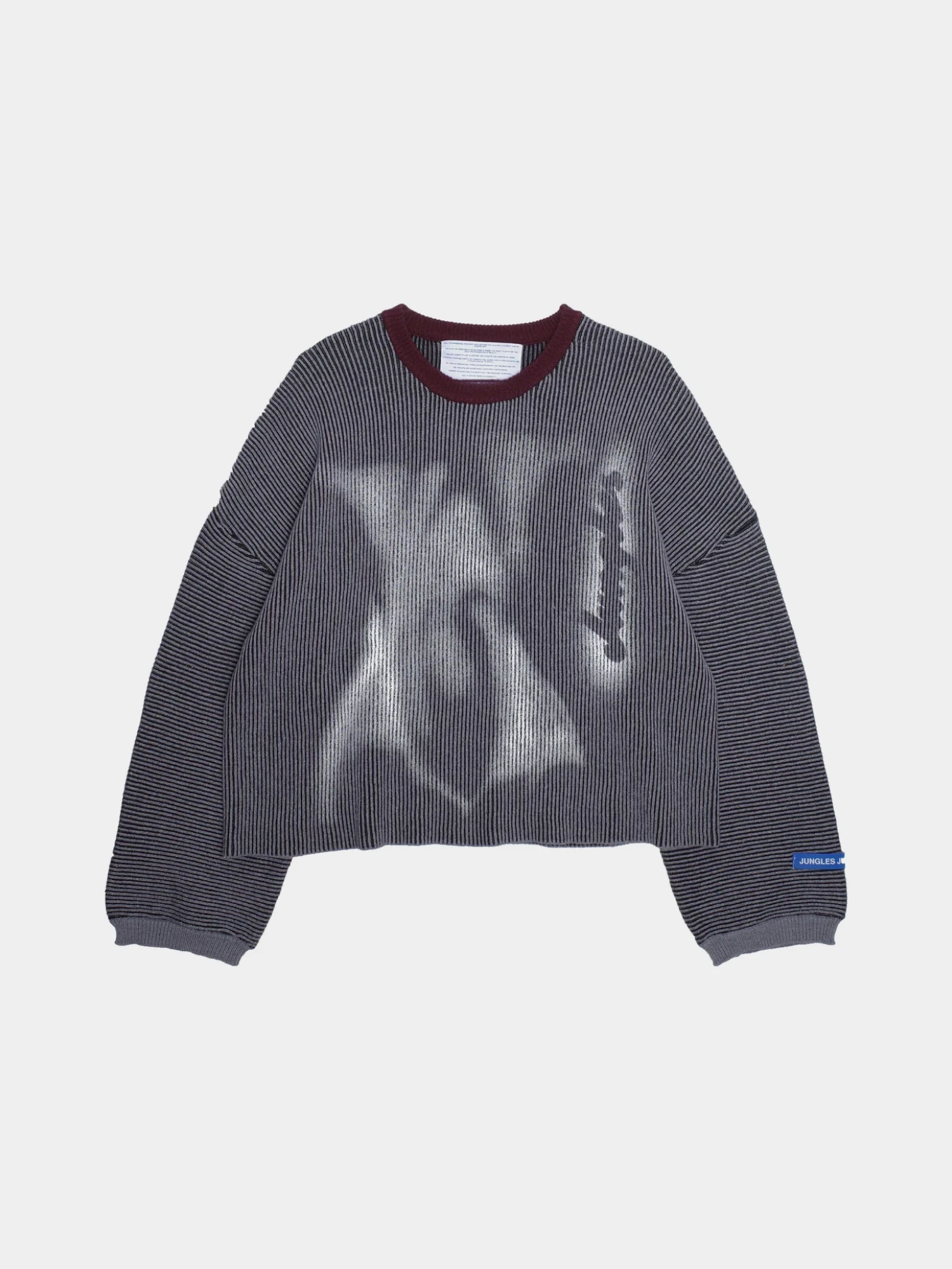 Свитер Jungles Jungles Two Tone Rib Knit Black Grey