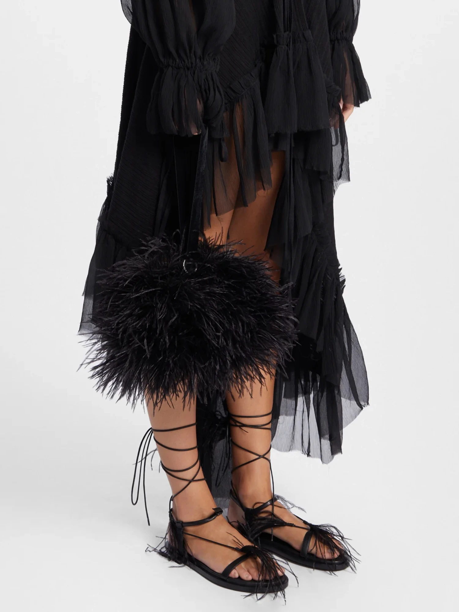 Женский клатч Ann Demeulemeester Iza Nappa Black