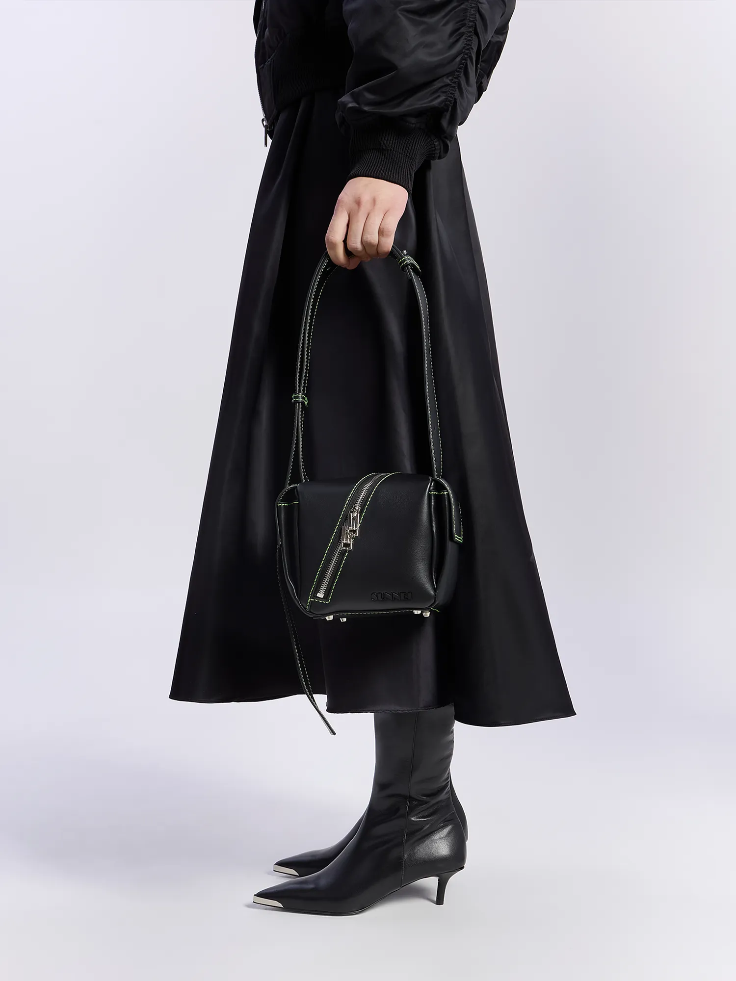 Женская сумка Sunnei Lacubetto Cross Zip Black