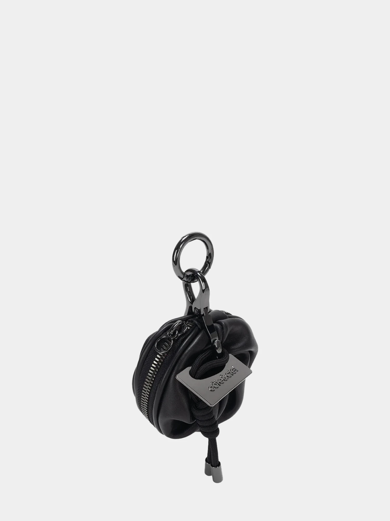 Ключница COTE&CIEL Keychain Aóos Nano Alias Leather Agate Black