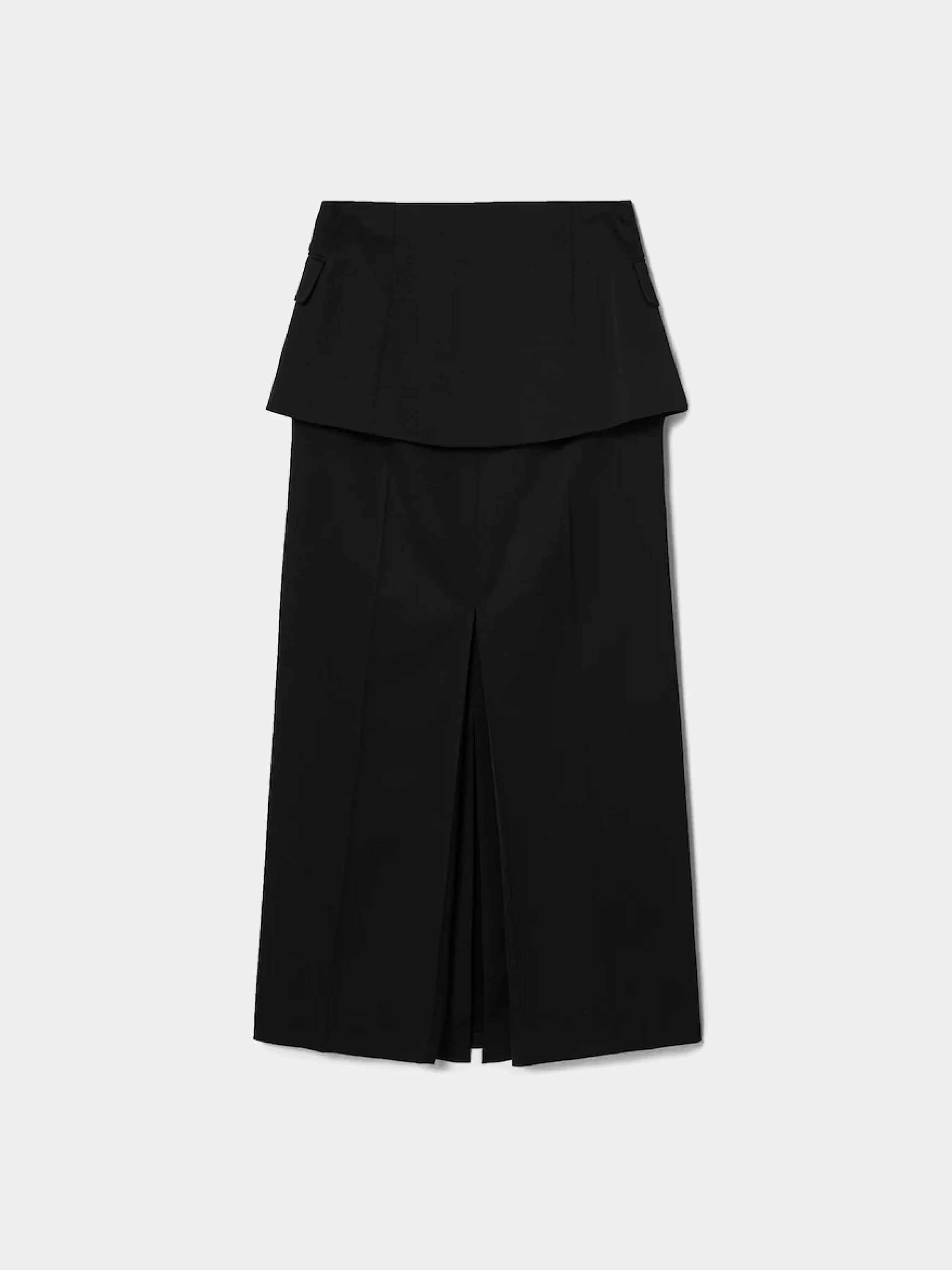 Женская юбка JUUN.J Jacket Layer Long Slit Skirt Black