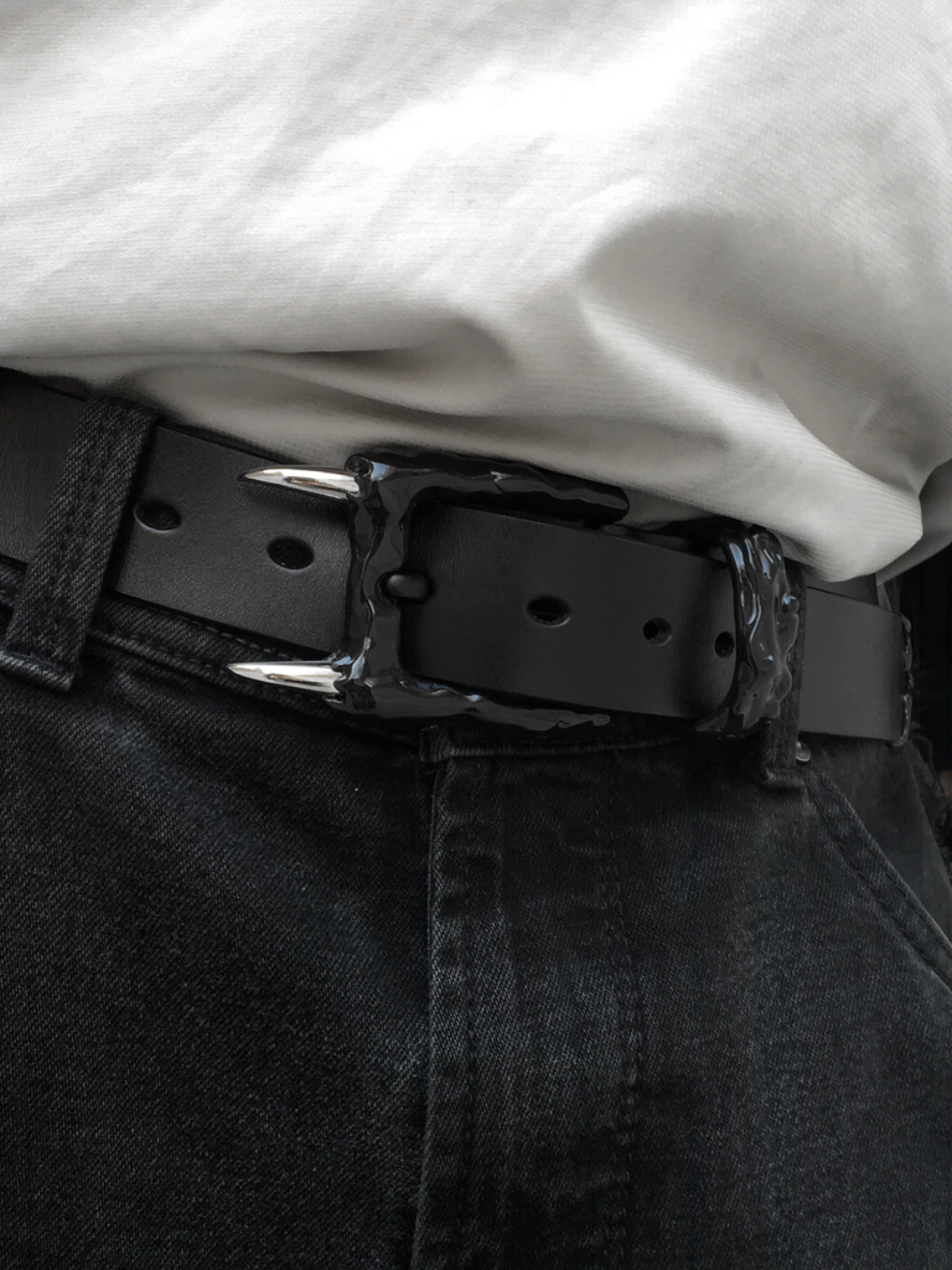 Ремень CASPER DIY Spiked Belt Black