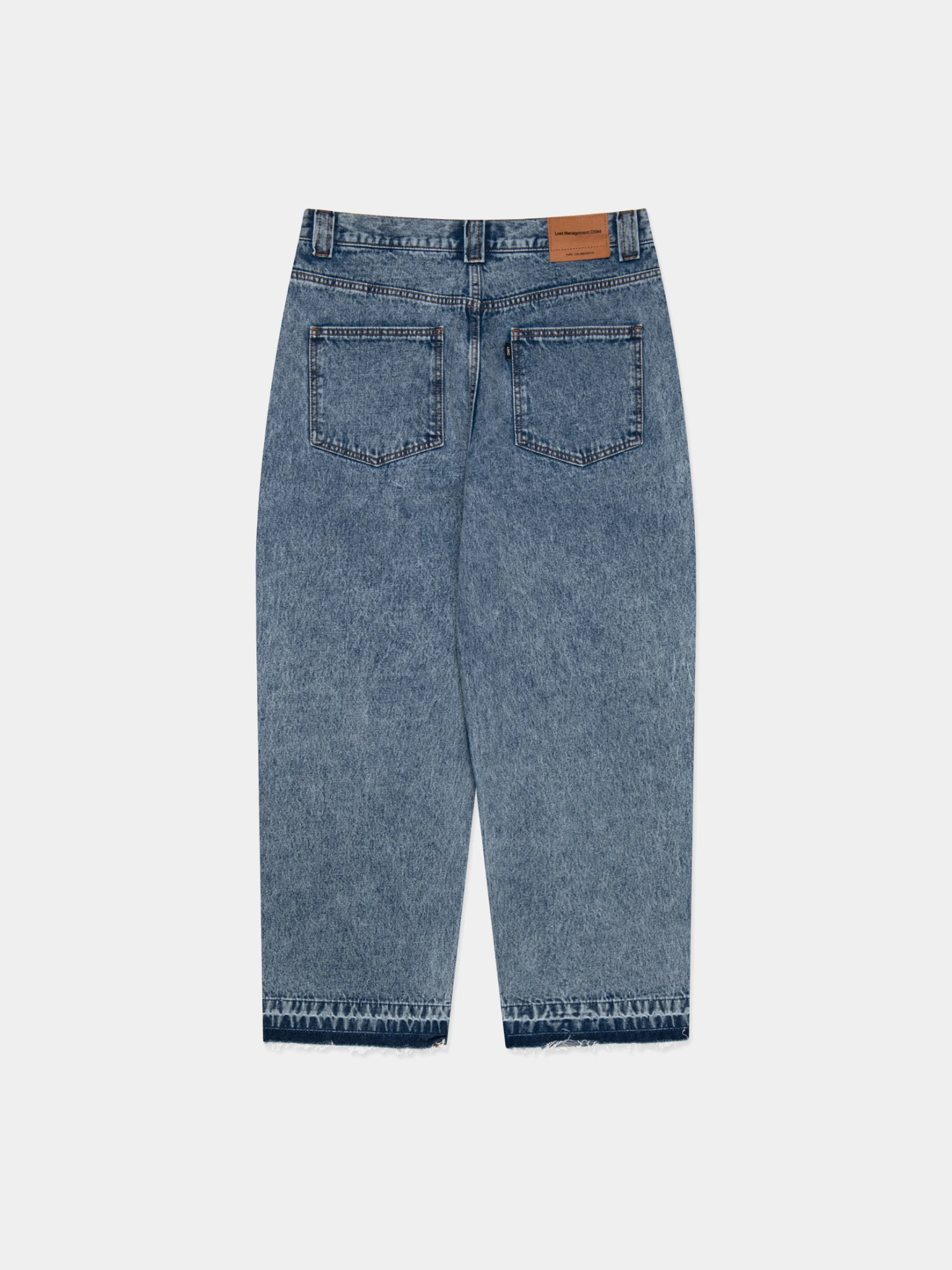 Джинсы LMC Curved Raw Edge Denim Wide Jean Blue