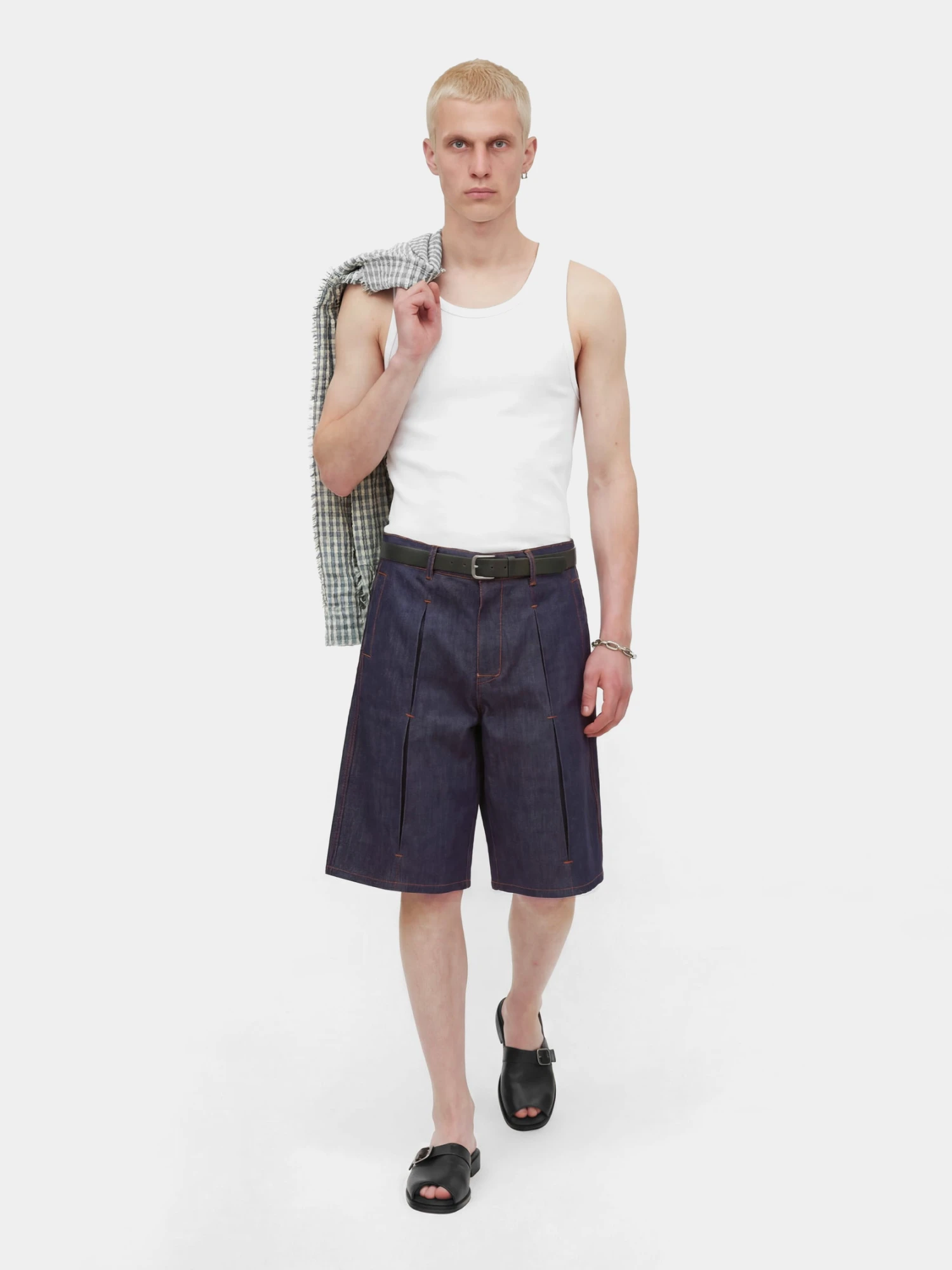 Шорты lorenz Sutures Shorts Raw Indigo