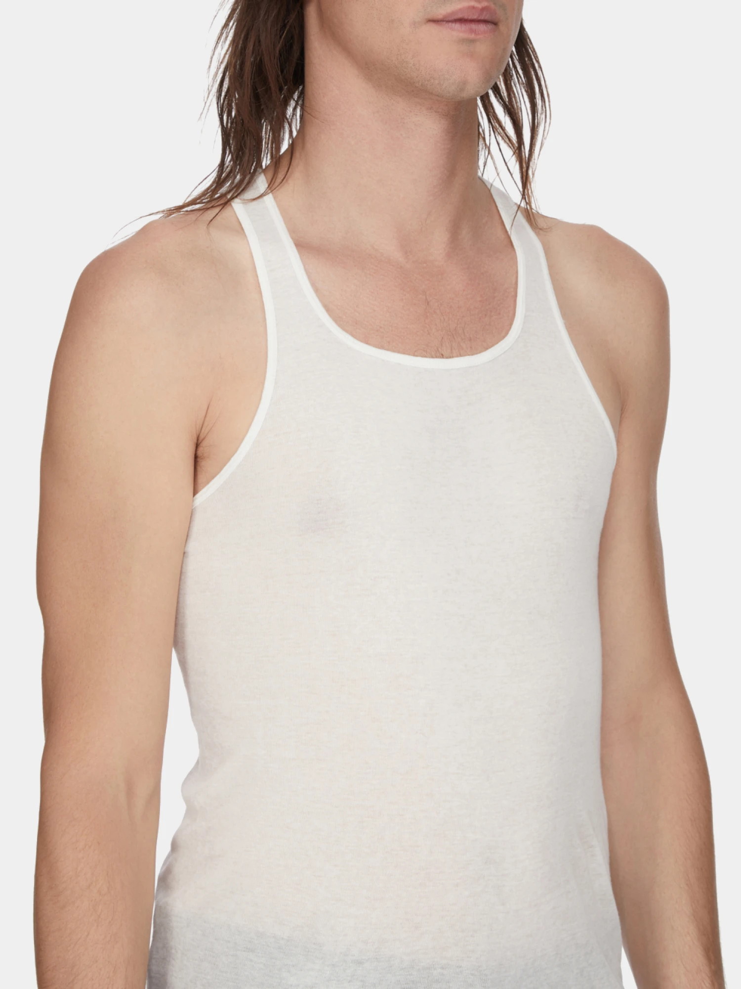 Майка Rick Owens Basic Rib Tank Milk