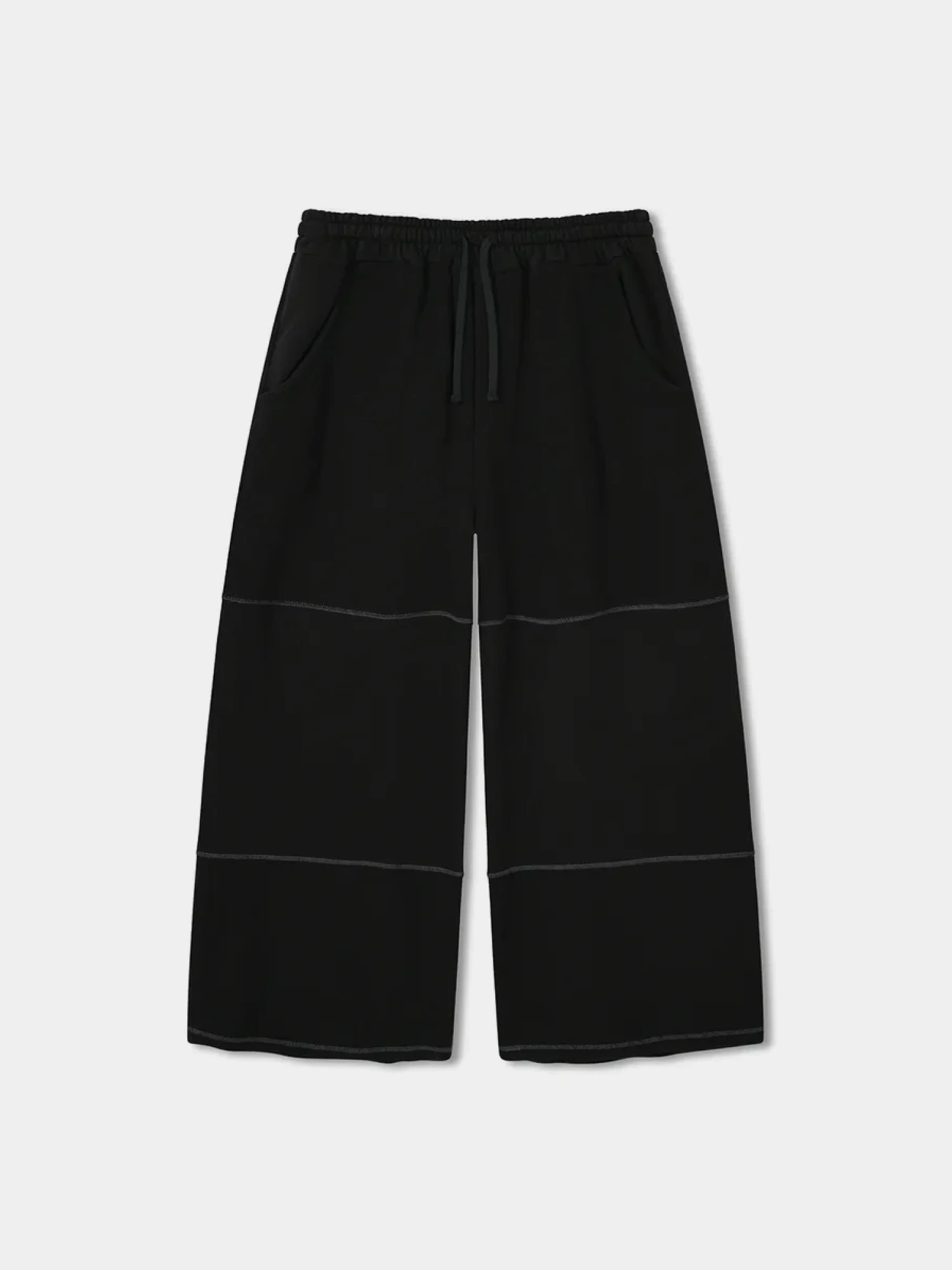 Брюки ANGLAN Reverse Panel Wide Sweat Black