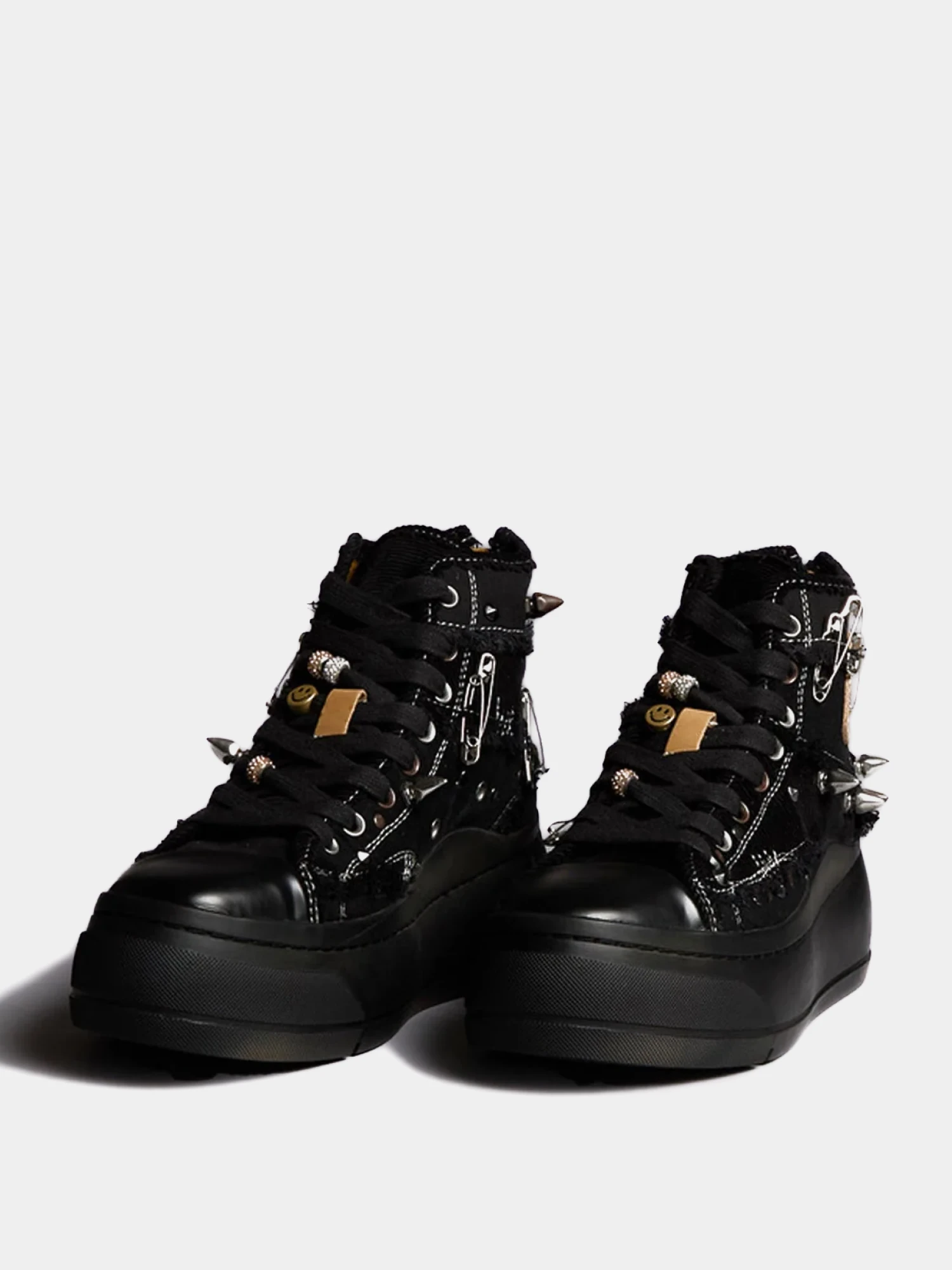 Женские кеды R13 Kurt High Top Patchwork Black