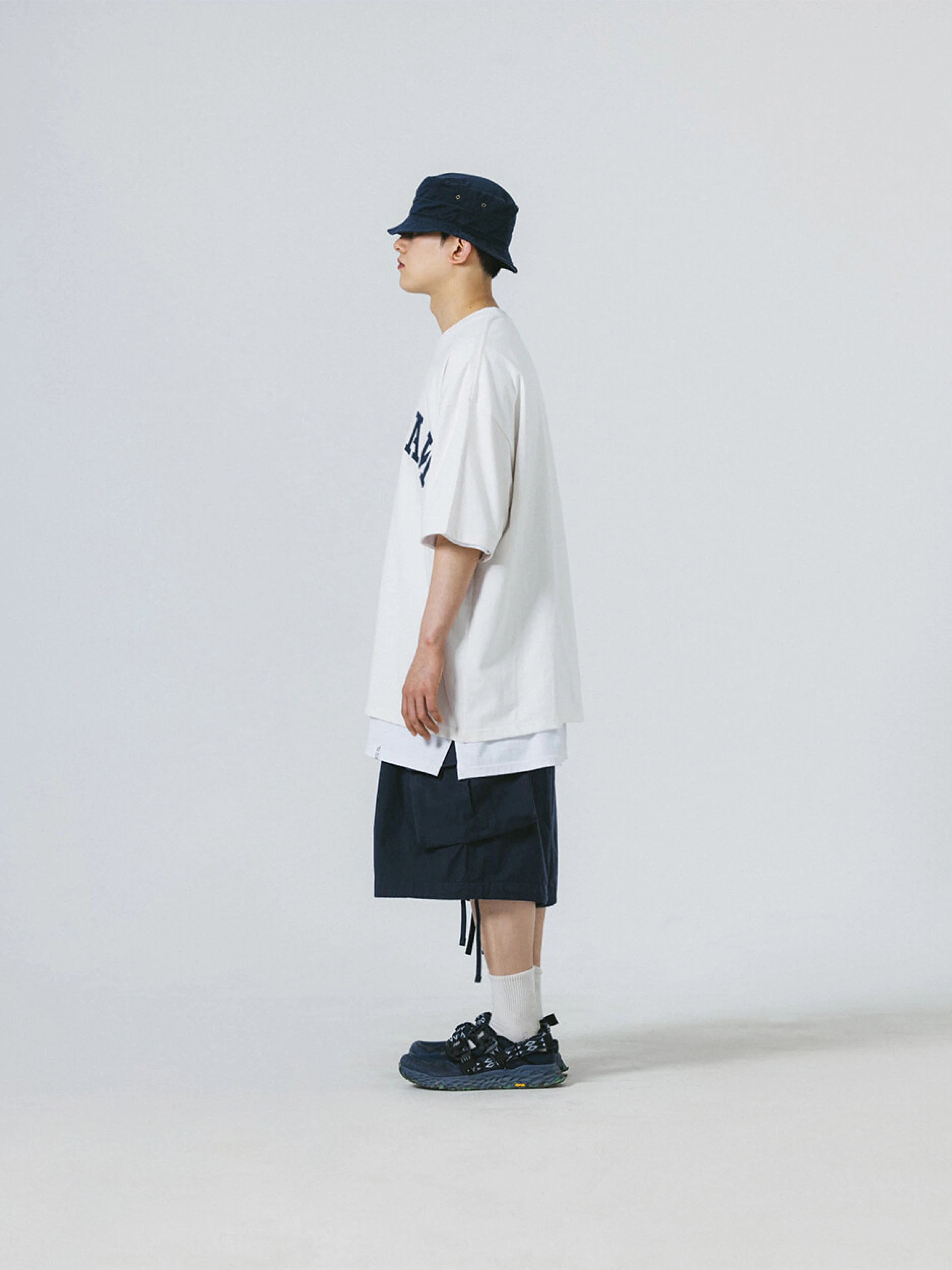 Футболка ANGLAN Applique Logo Half Tee White