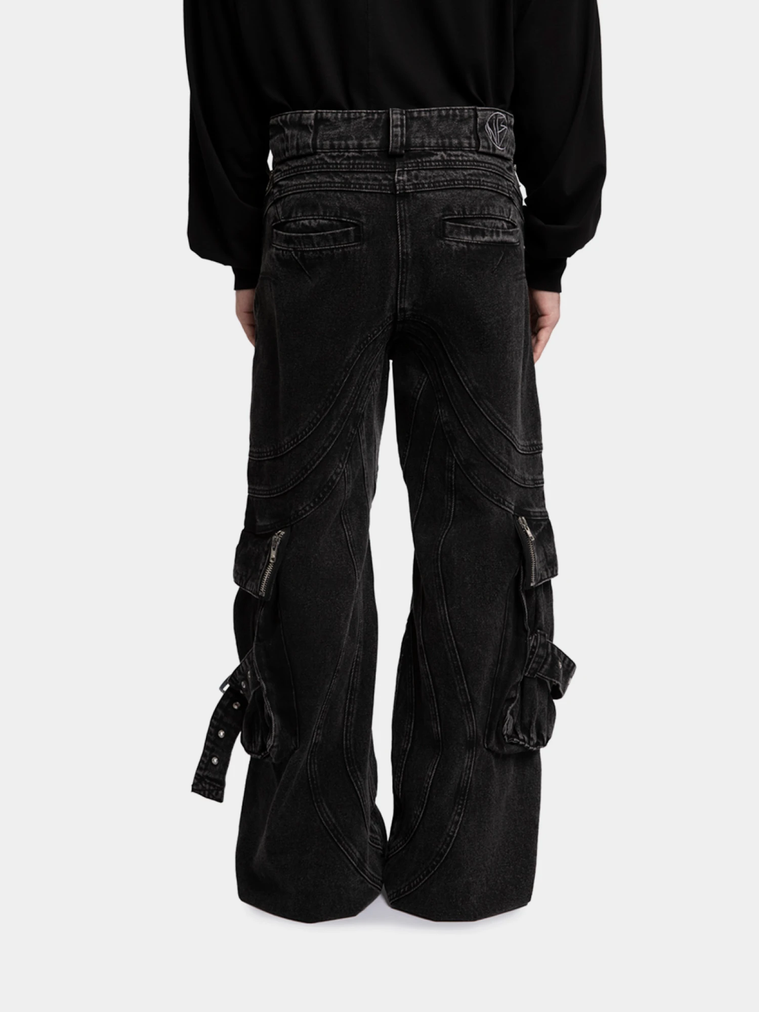 Джинсы NO/FAITH STUDIOS Wave Cargo Black