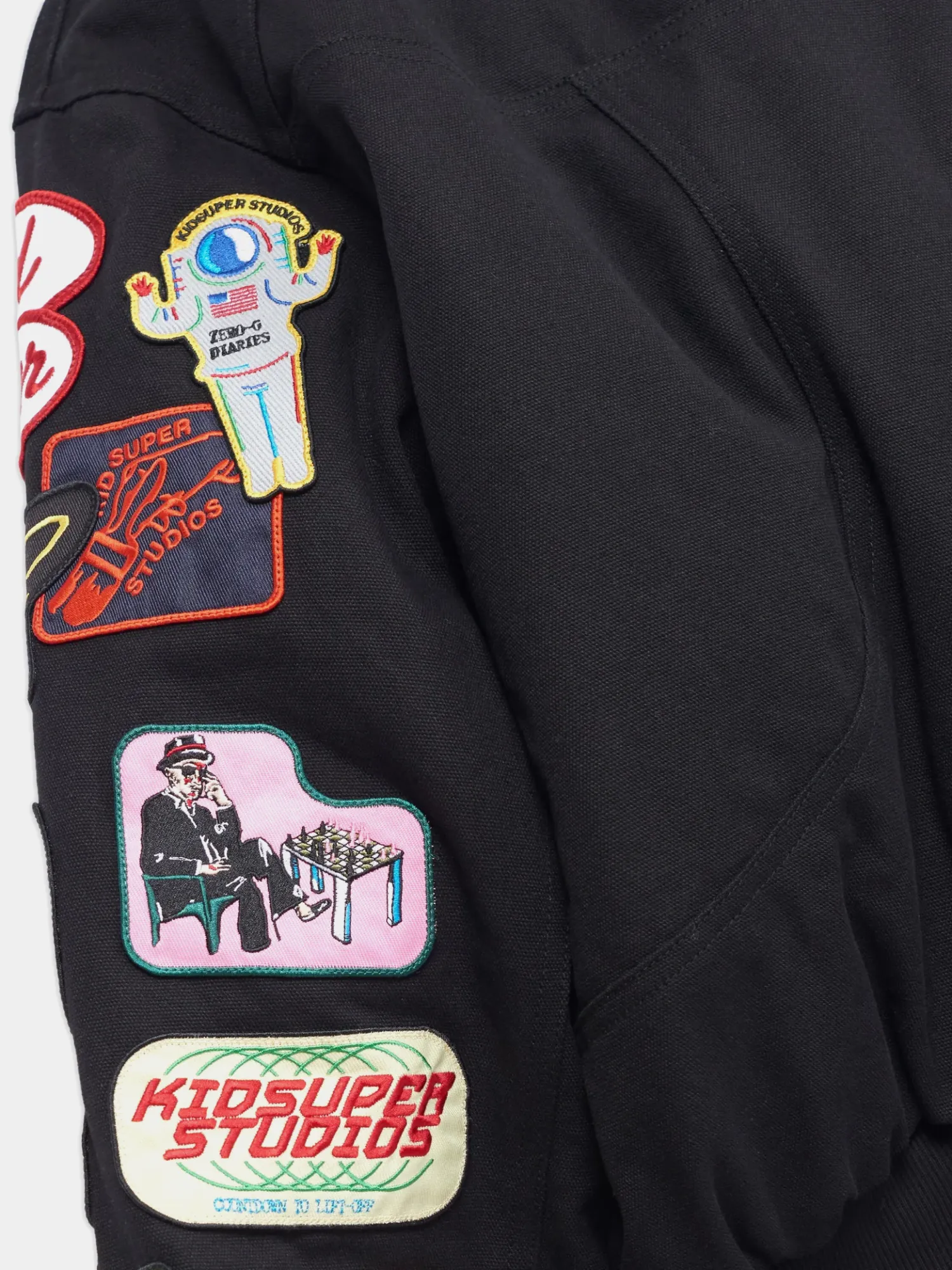Бомбер KidSuper Patches Bomber Jacket Black