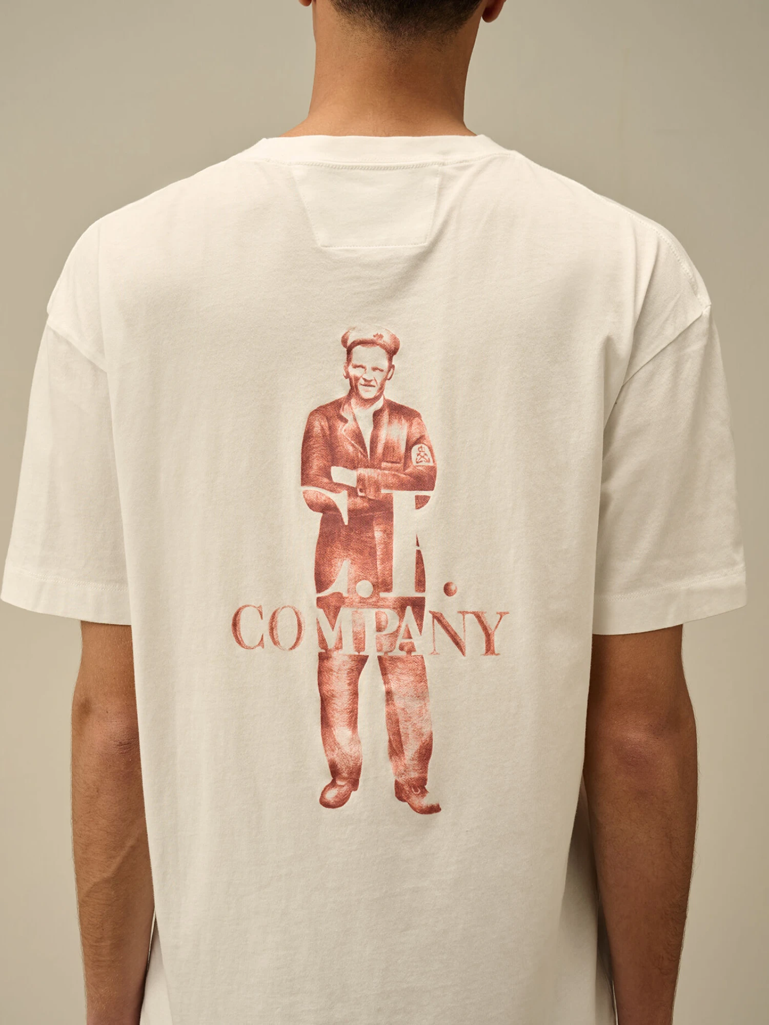 Футболка C.P. Company 30/1 Jersey Logo Gauze White