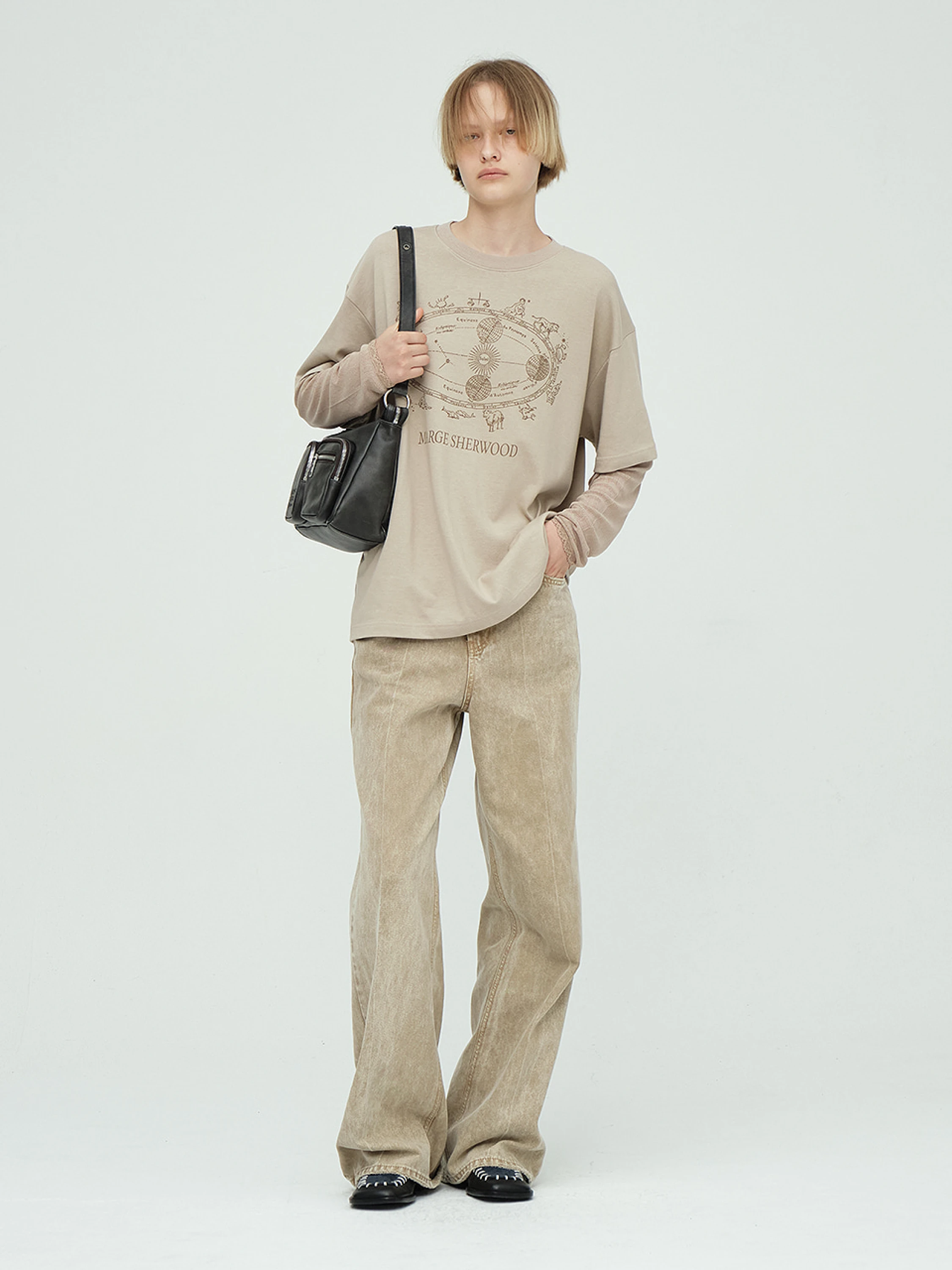 Сумка MARGESHERWOOD Outpocket Hobo Washed Black