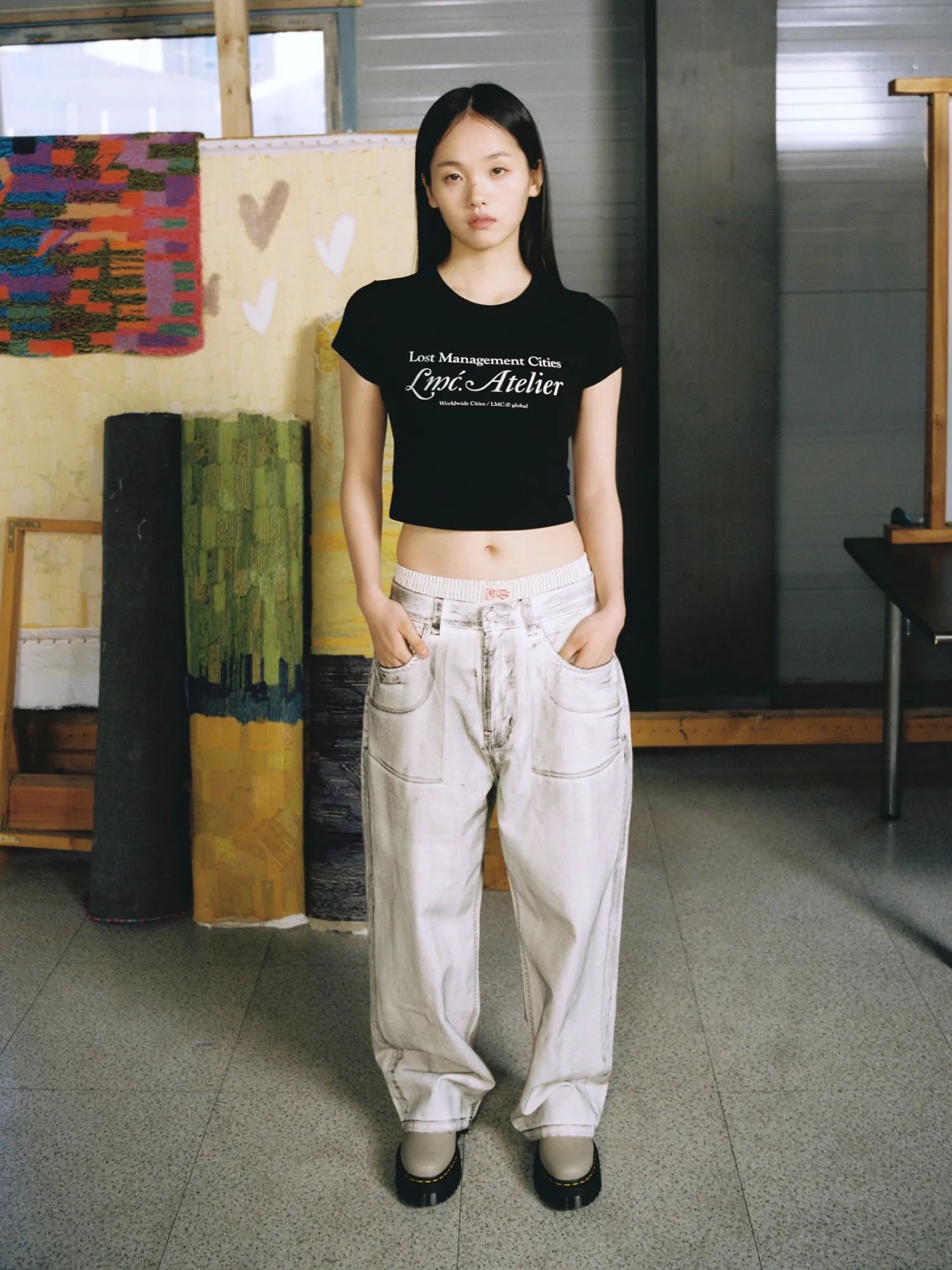 Женская футболка LMC WM Atelier Slim Cropped Black