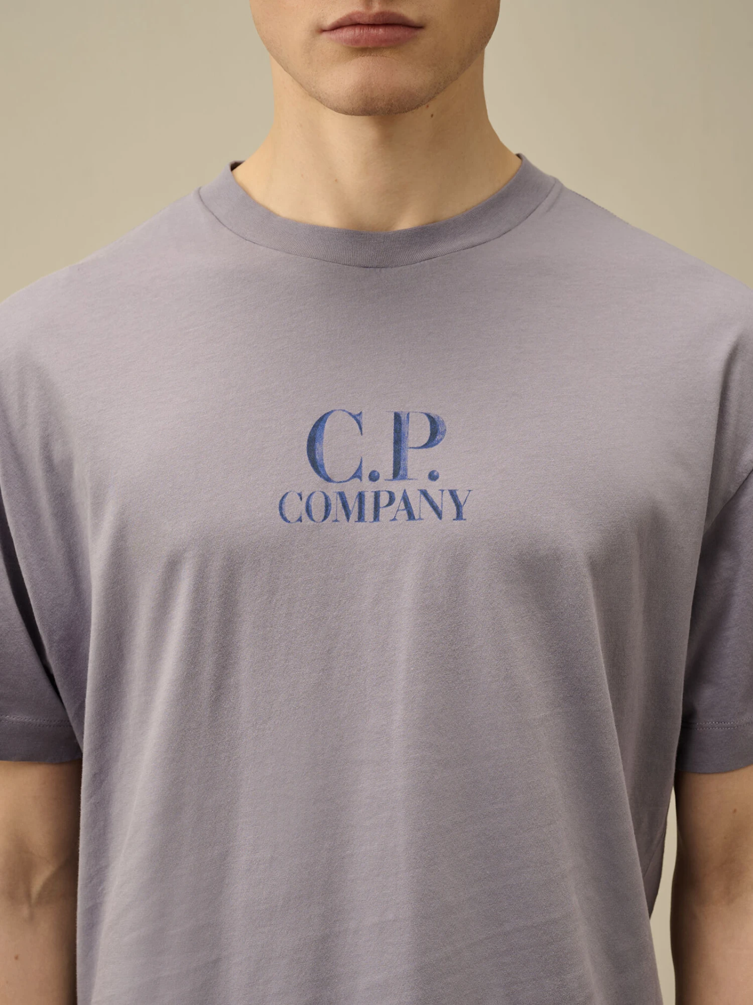 Футболка C.P. Company 30/1 Jersey Logo Lavander Violet