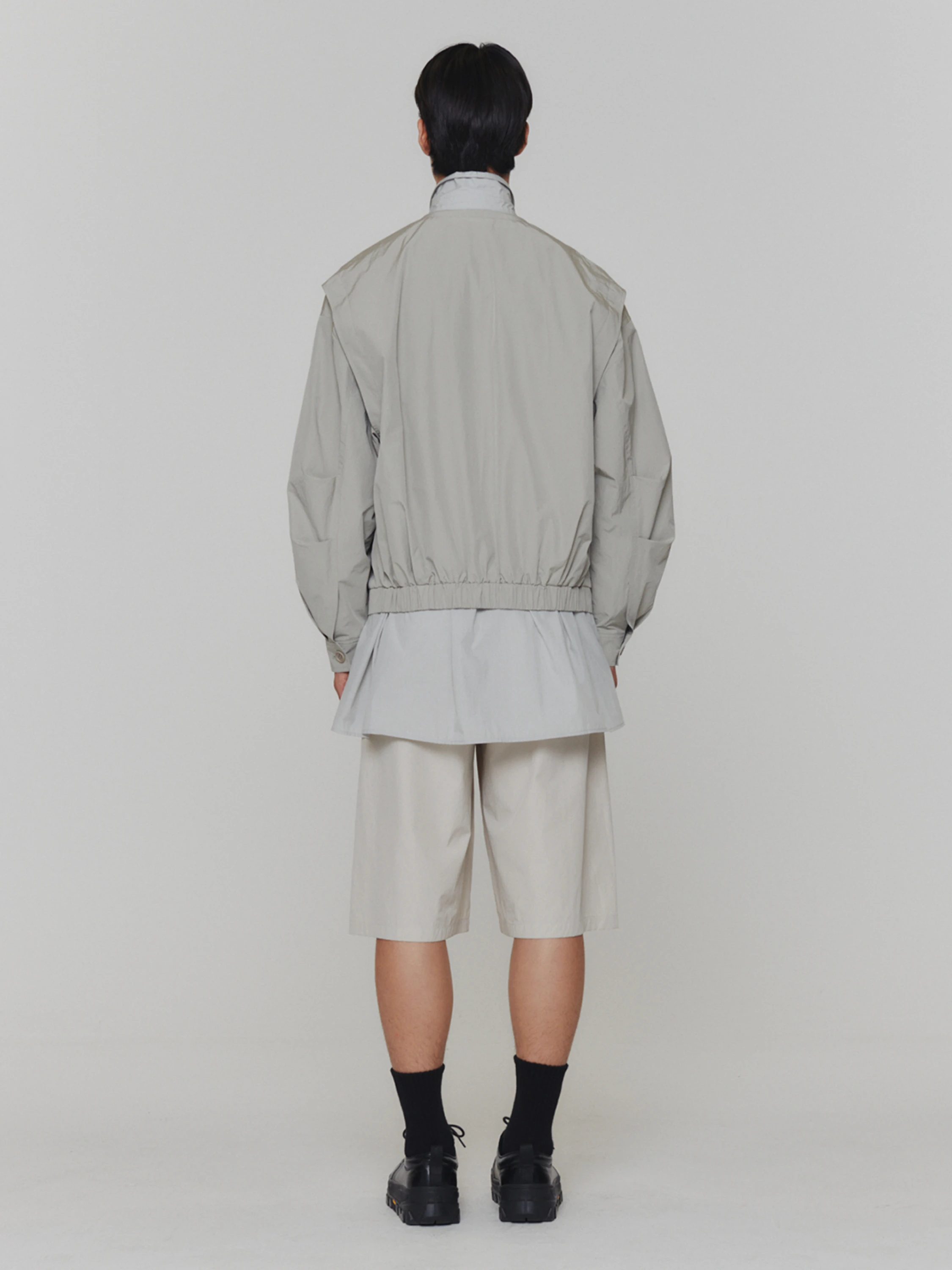 Ветровка AMOMENTO Cotton Nylon Volume Jumper Grey Beige