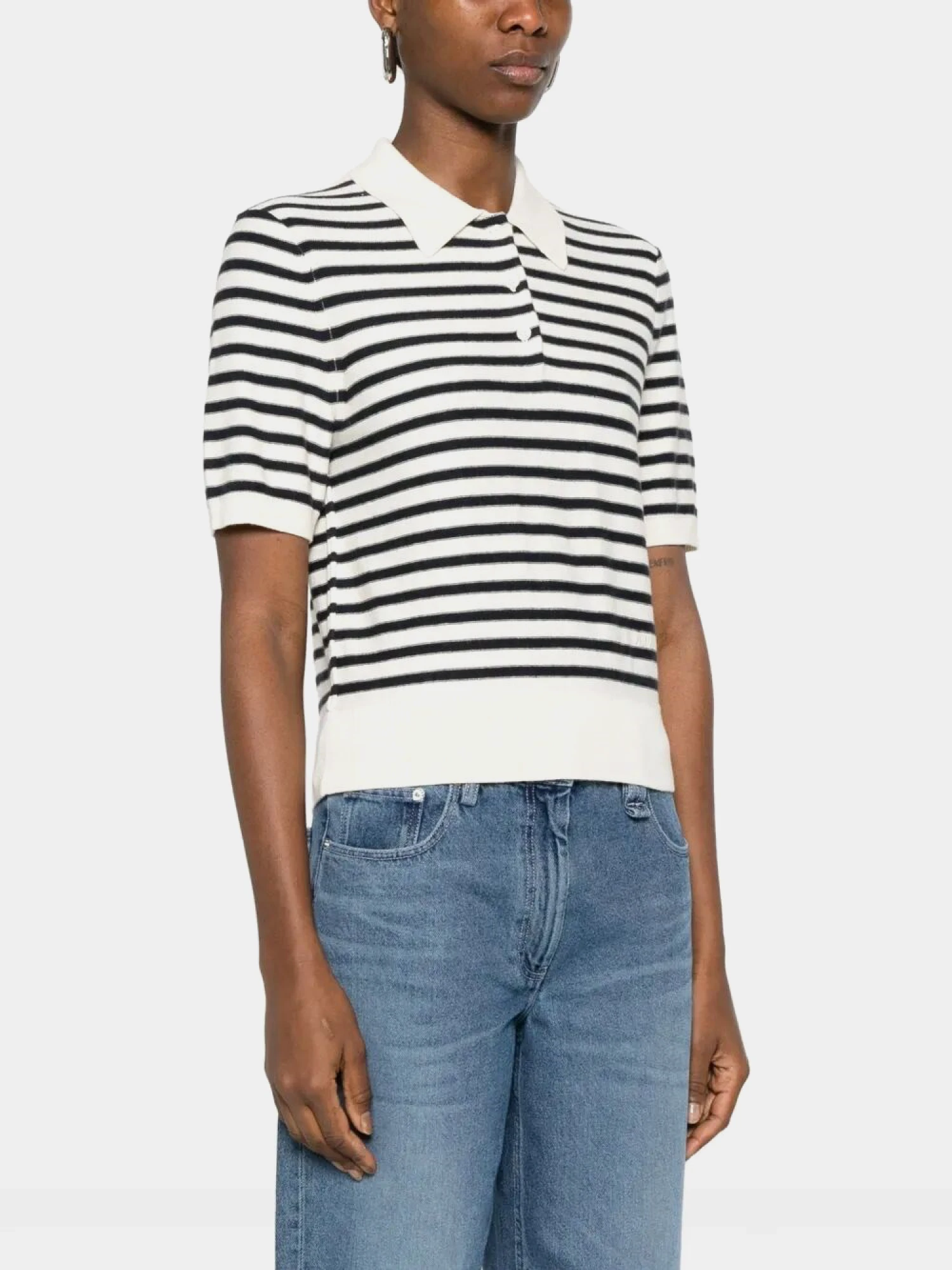 Женское поло A.P.C. Ruby Striped Dark Navy