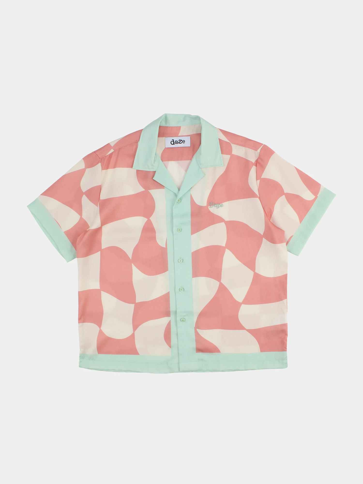Рубашка Daze Logo Сheckered Pink/Green