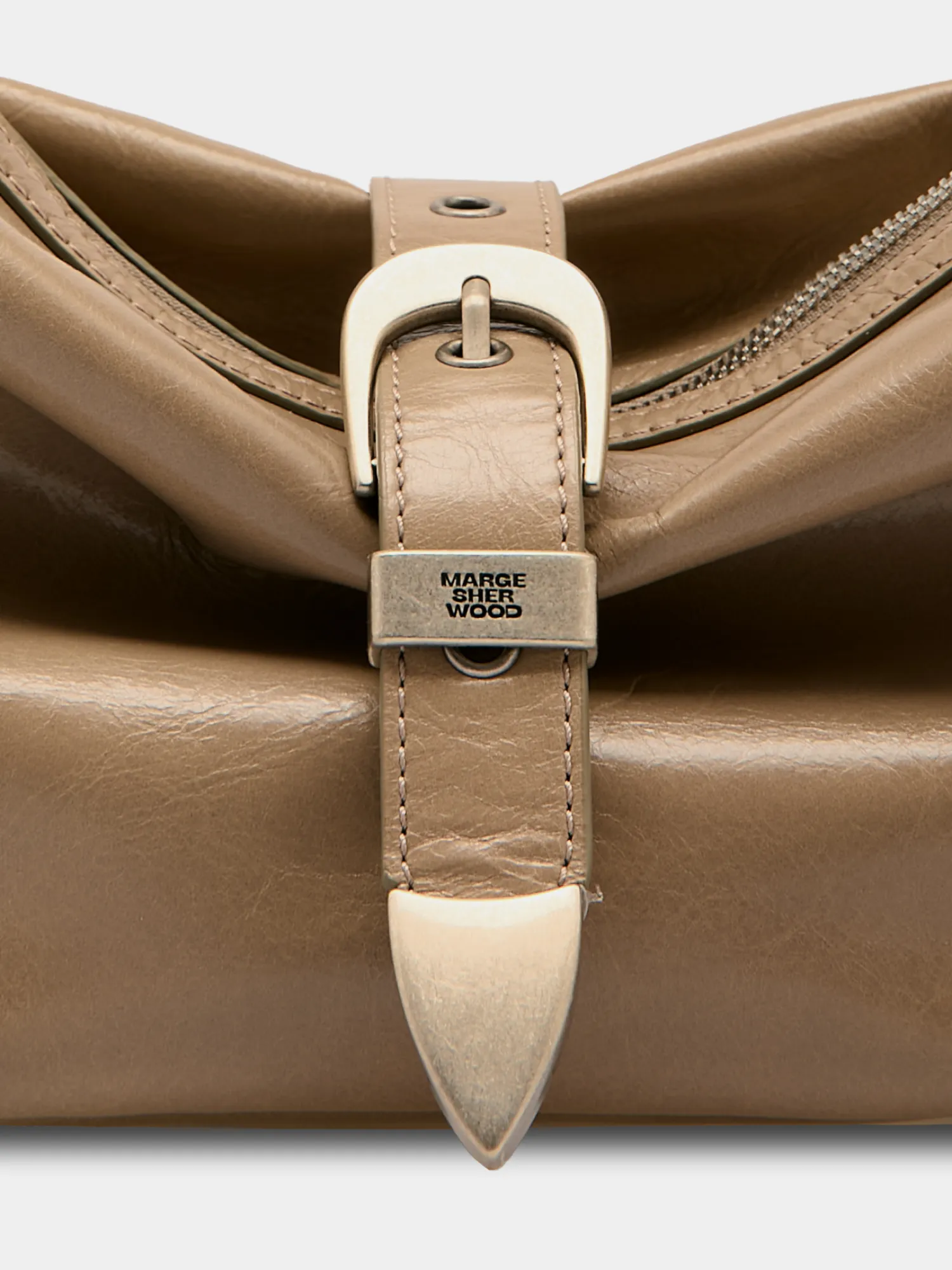 Женская сумка MARGESHERWOOD Belted Hobo Medium Mud Crinkle
