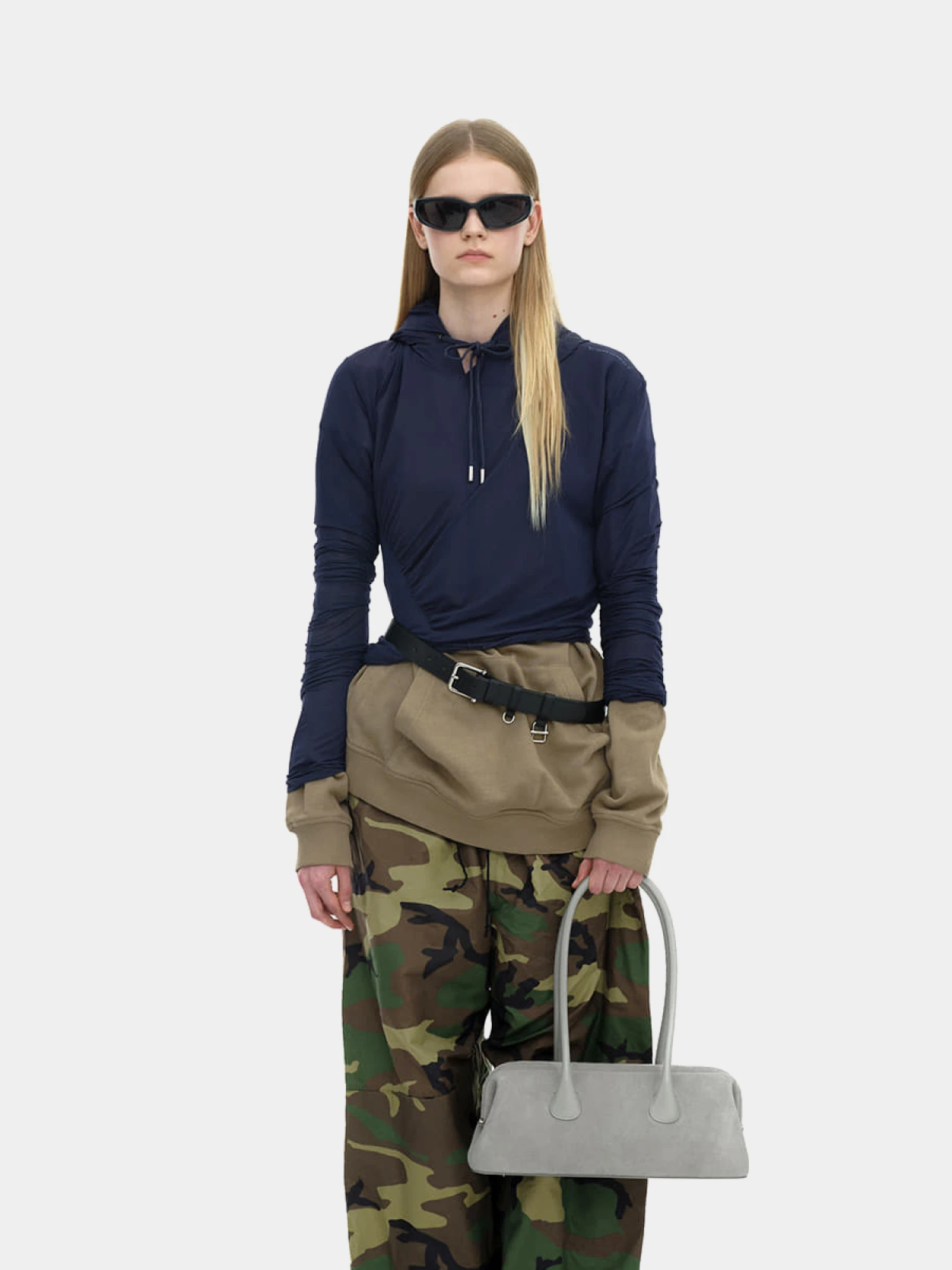Сумка OSOI Boat Wide Suede Gray