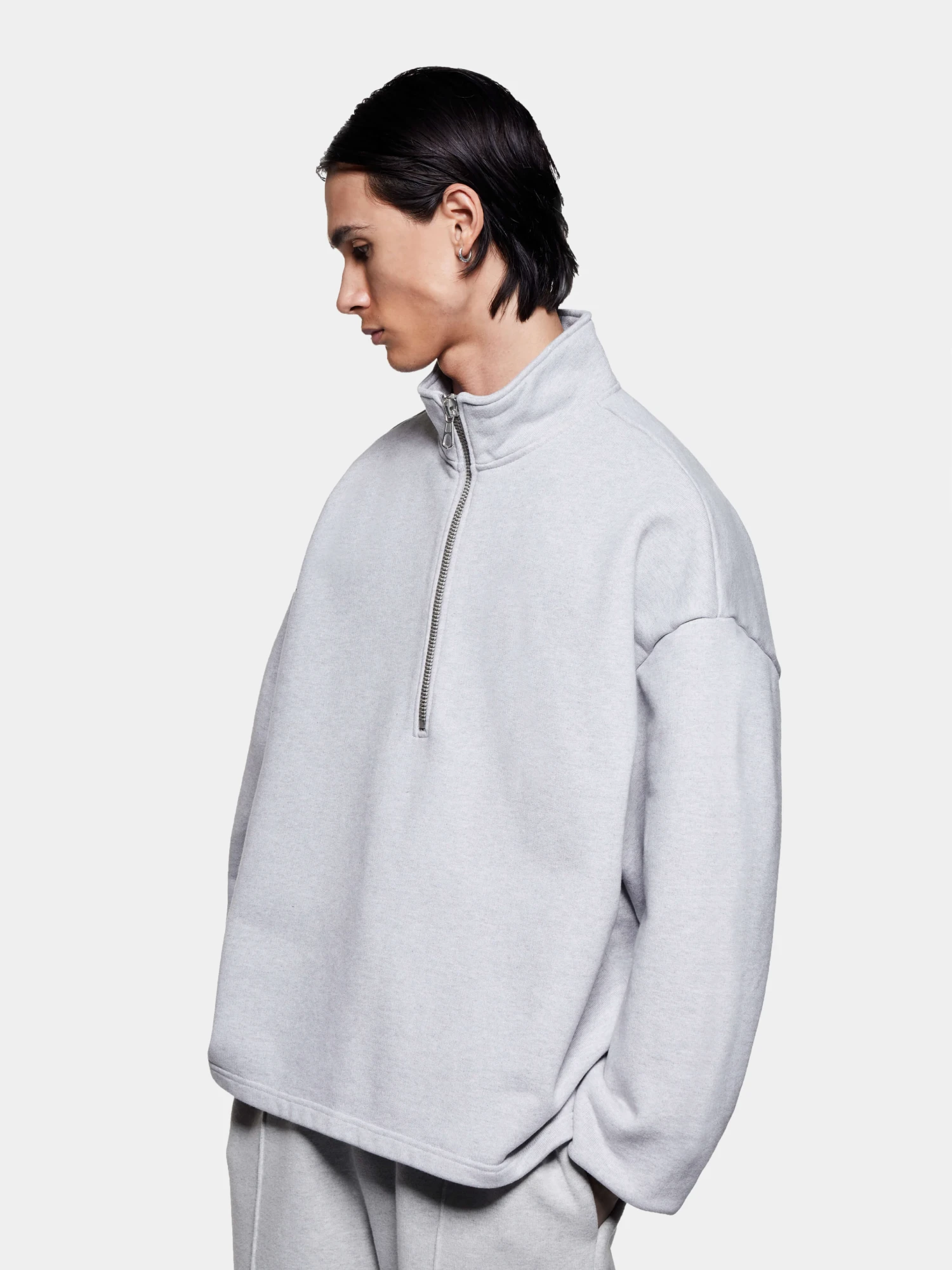 Халф-зип MKI MIYUKI ZOKU 800 GSM Superweight Grey