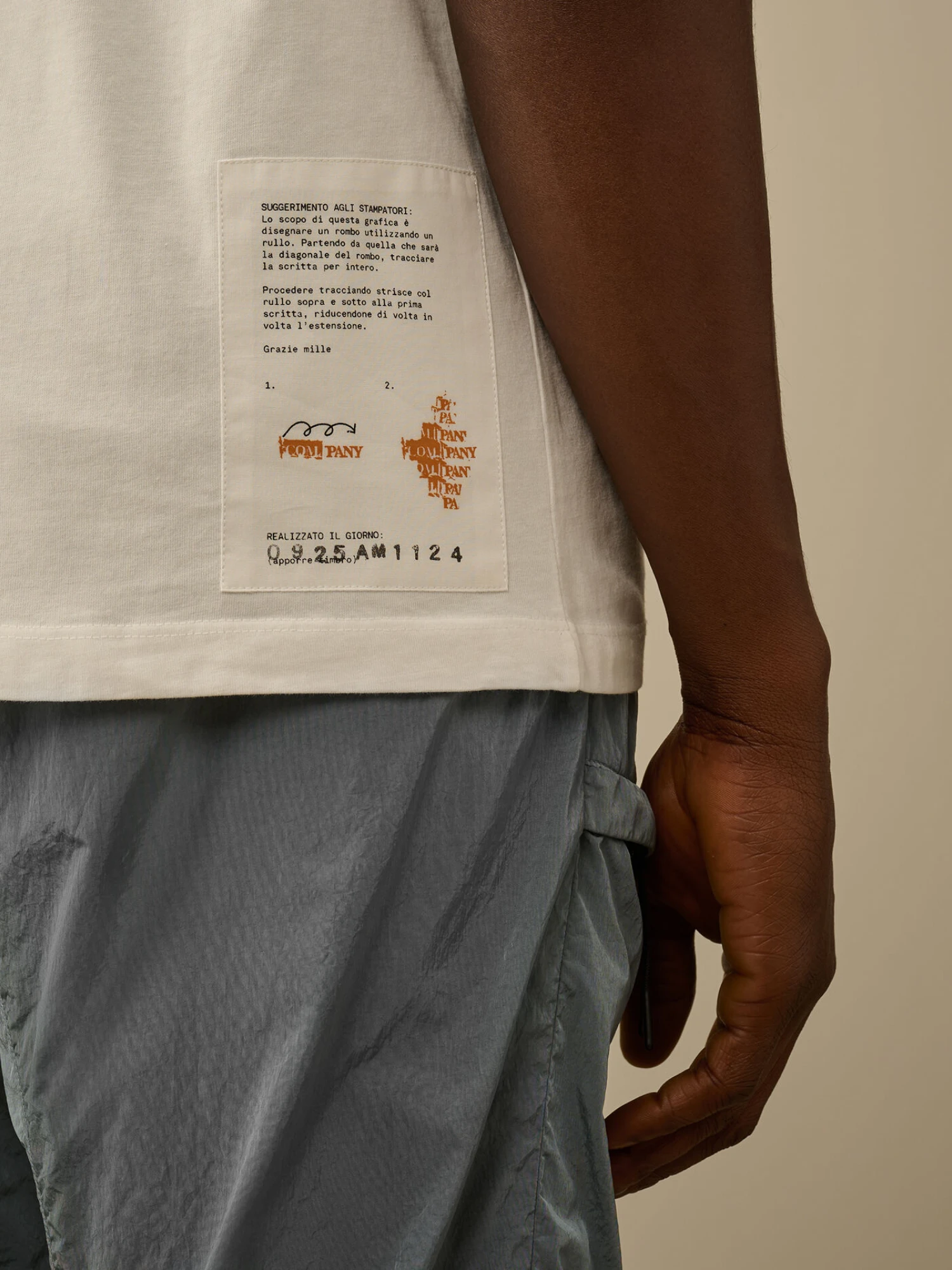 Футболка C.P. Company 24/1 Jersey Front Logo Gauze White
