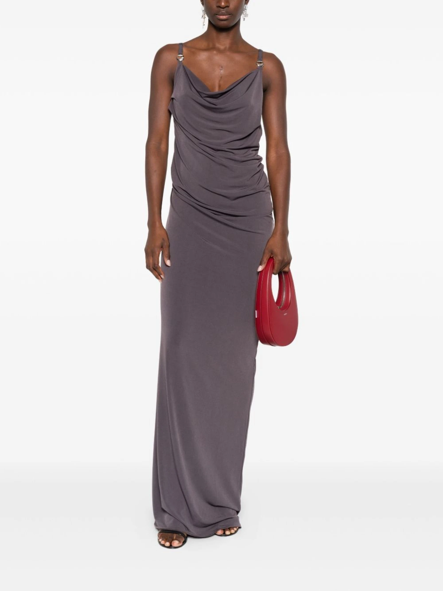 Женское платье Coperni Logo Dress Brown