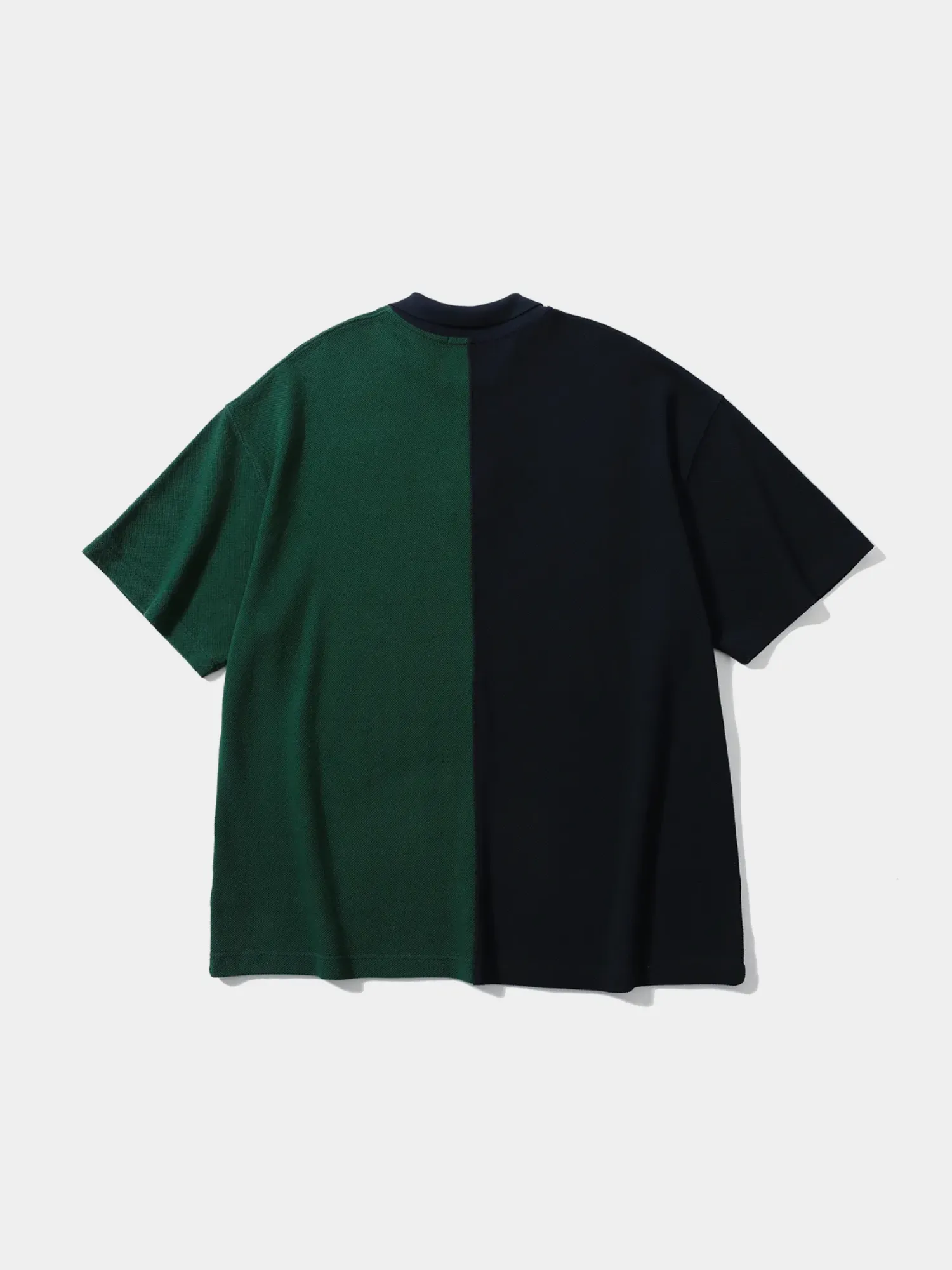 Поло ANGLAN Two Face Pique Polo Shirt Navy & Green