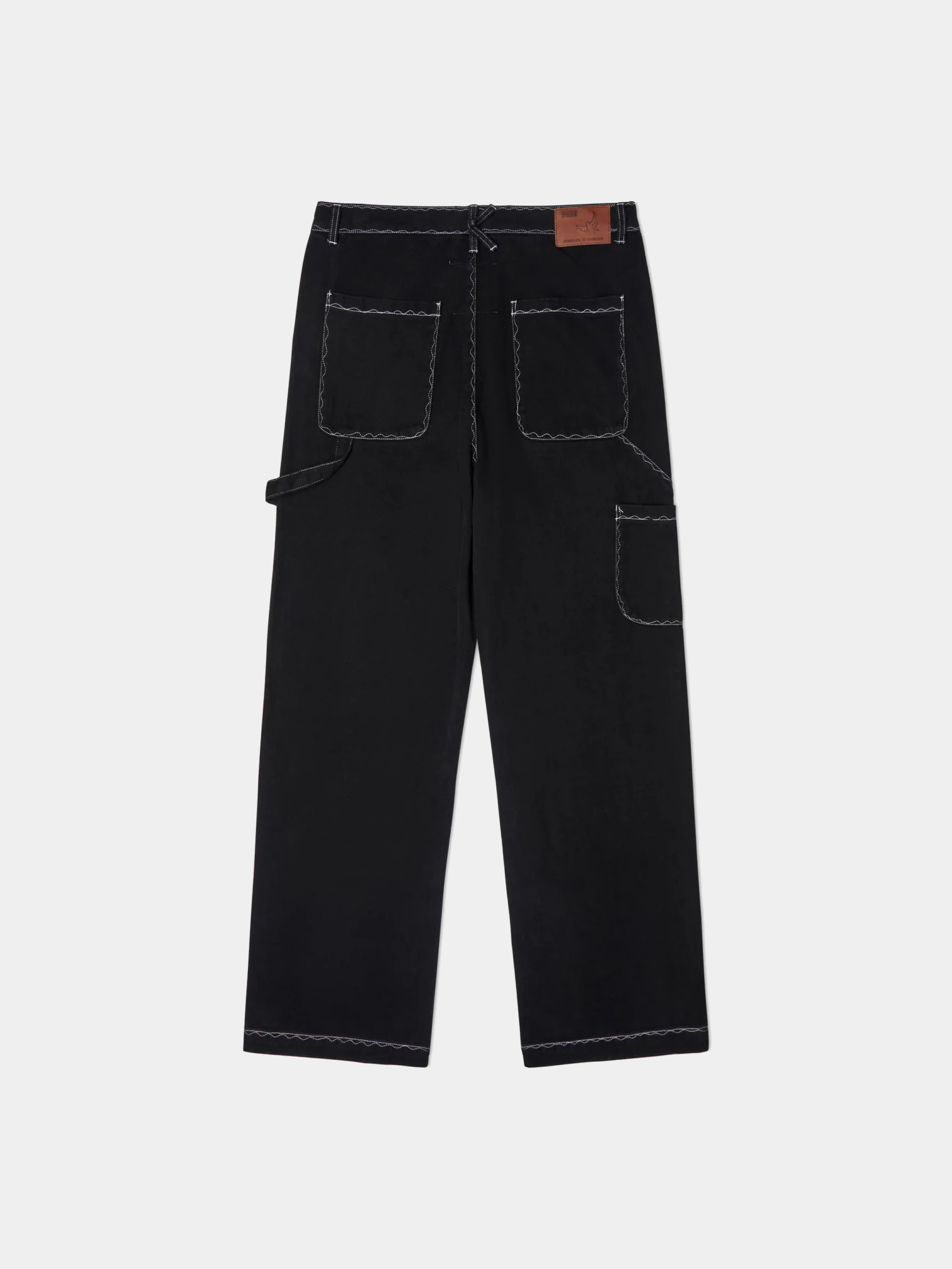 Брюки KidSuper Messy Stitched Work Pants Black