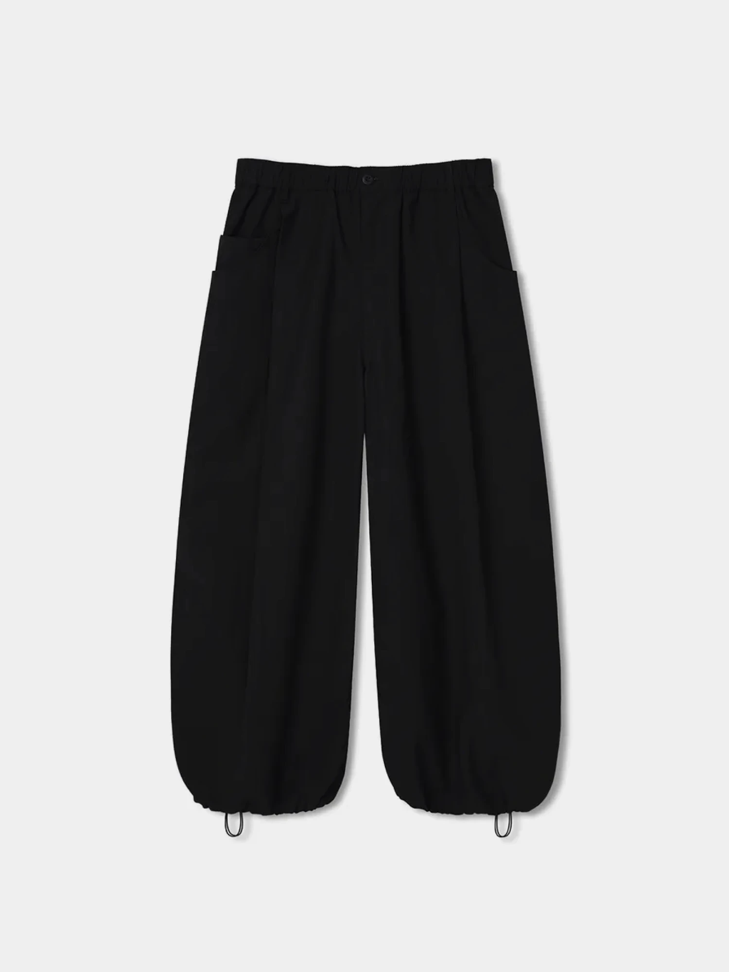 Брюки ANGLAN Decent Pocket Deep Tuck Wide Black