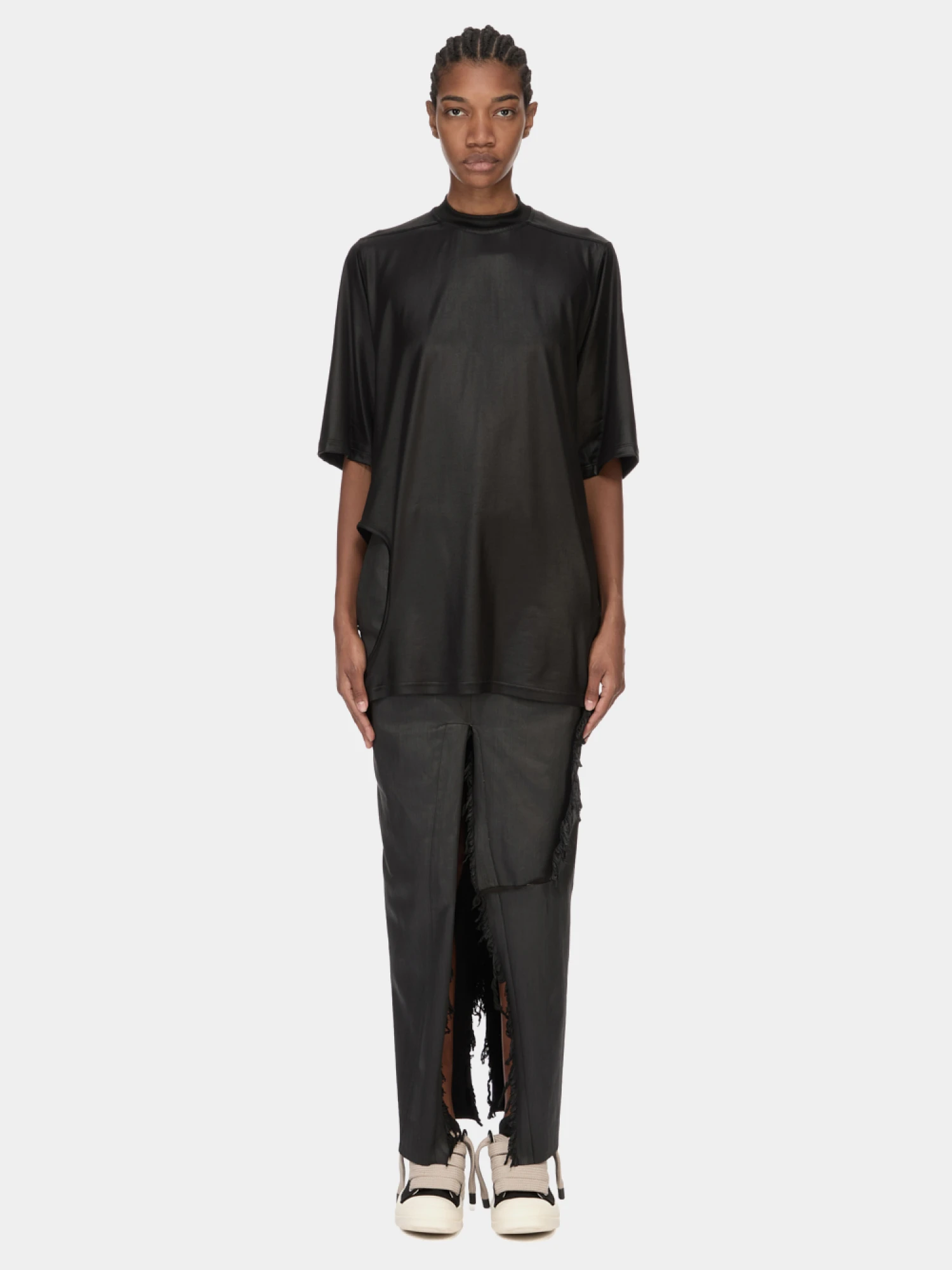 Женская юбка RICK OWENS DRKSHDW Denim Sliced Black
