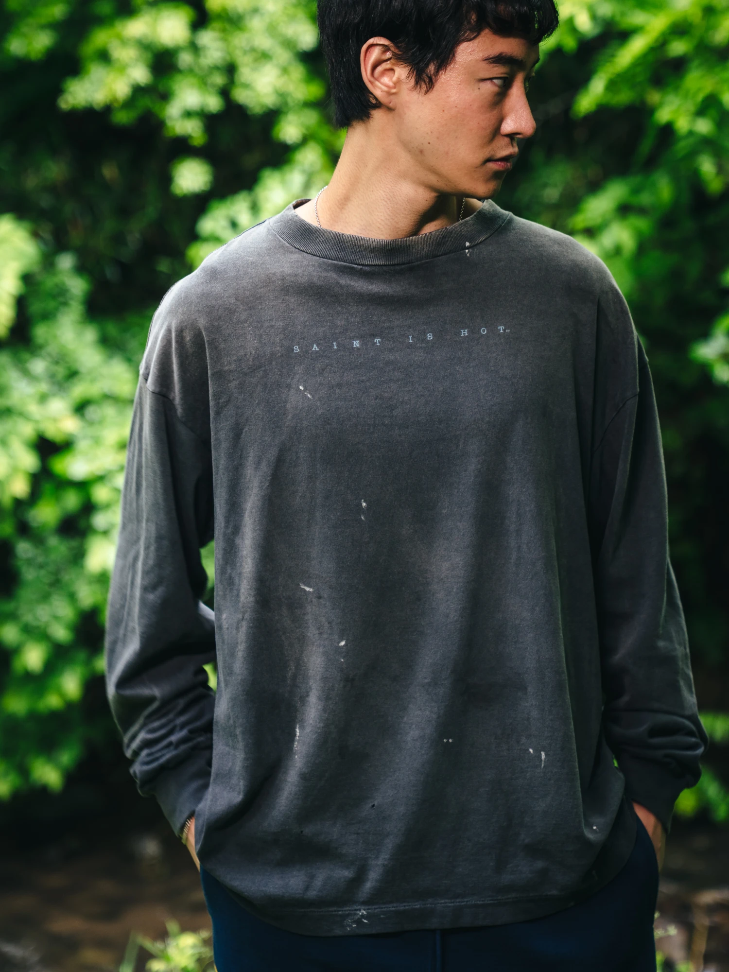 Лонгслив SAINT MXXXXXX X Tee Black