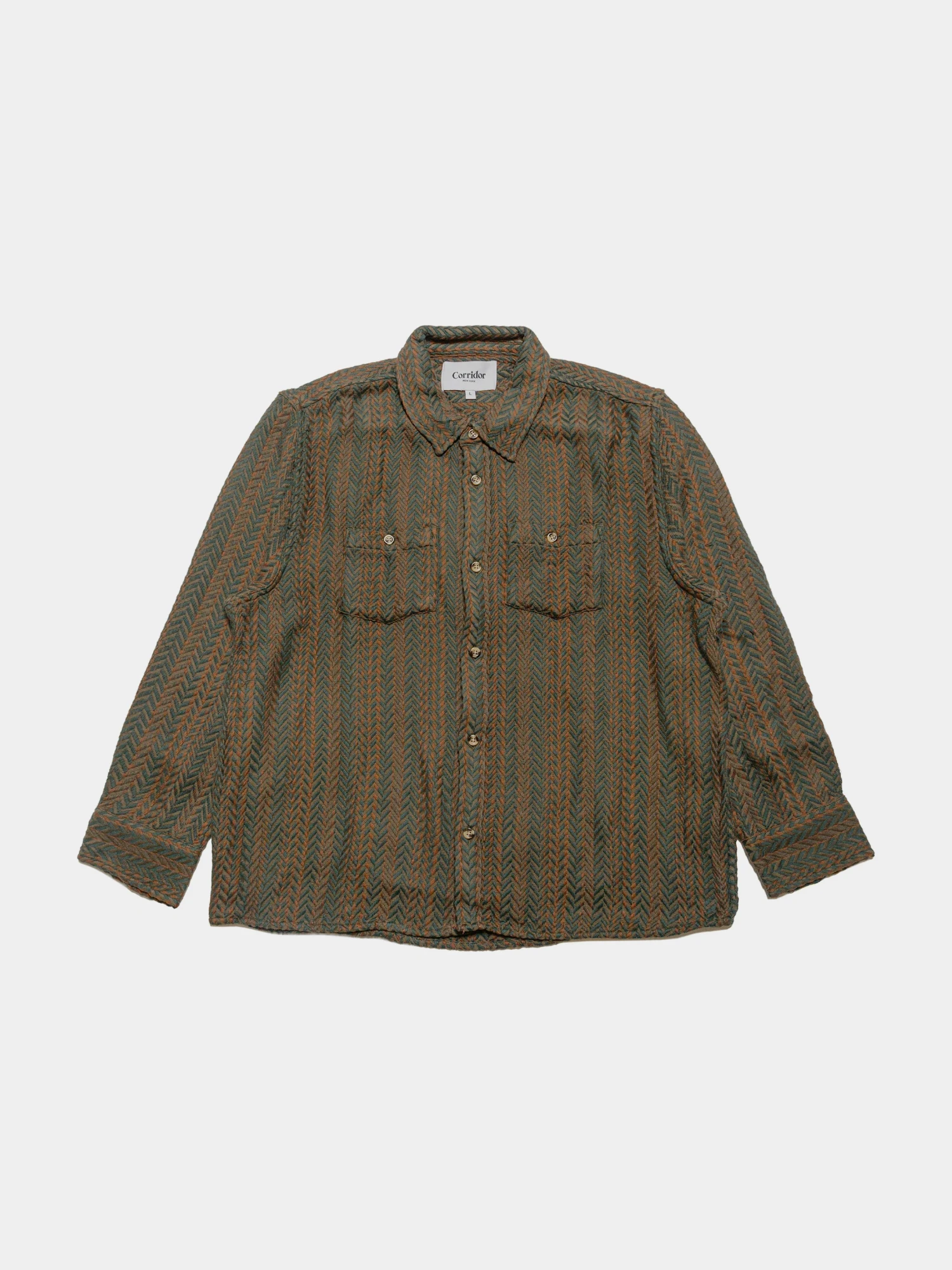 Рубашка Corridor Sawtooth LS Green