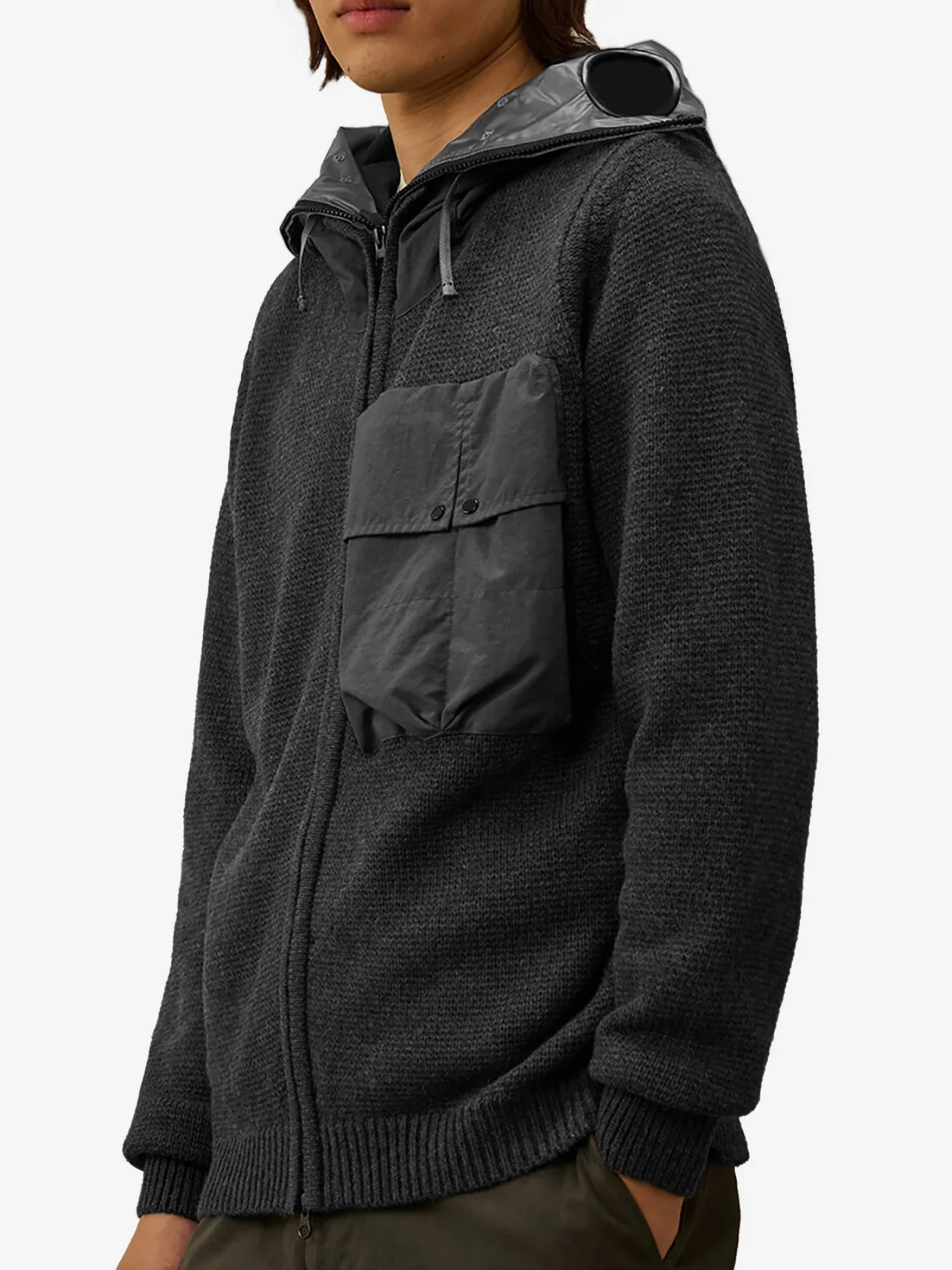 Кардиган C.P. Company Lambswool Mixed Explorer Dark Shadow