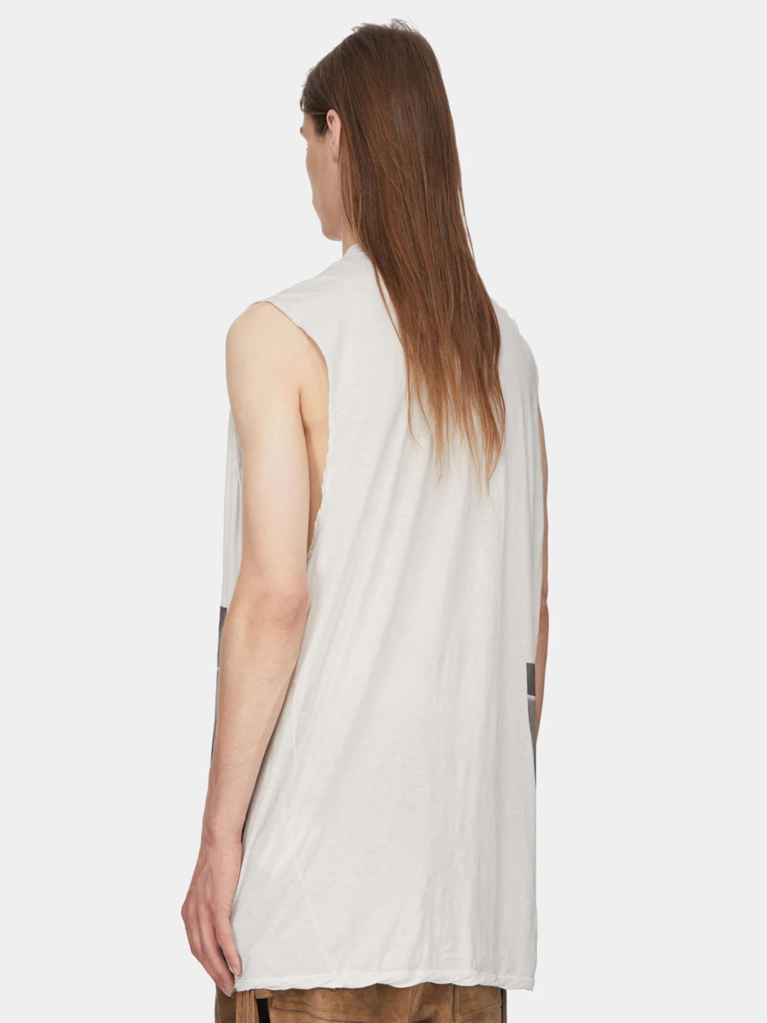 Майка Rick Owens Knit Top Rick S Jumbo SL T Milk Wash/Black