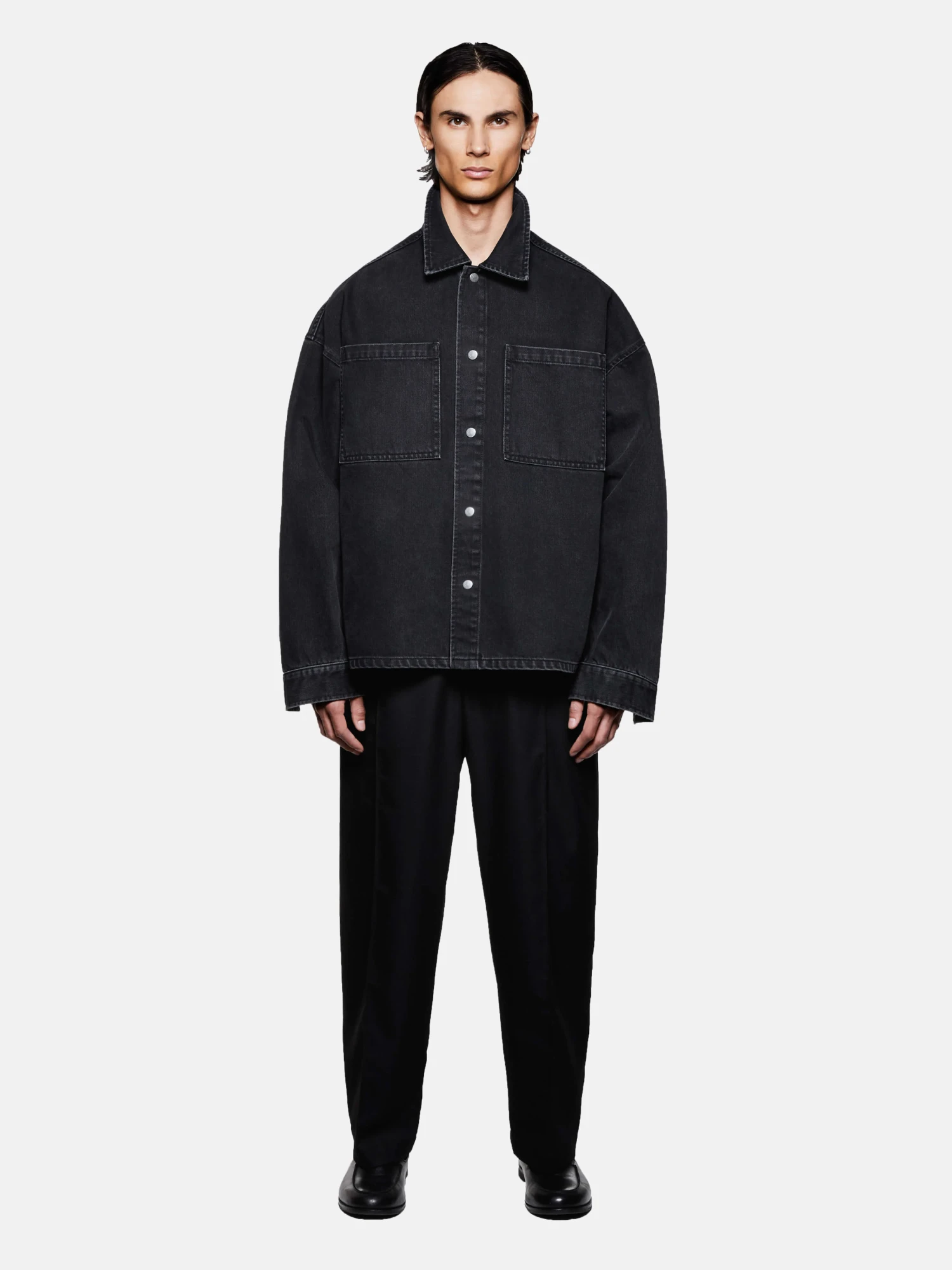 Овершот MKI MIYUKI ZOKU Denim Box Wash Black