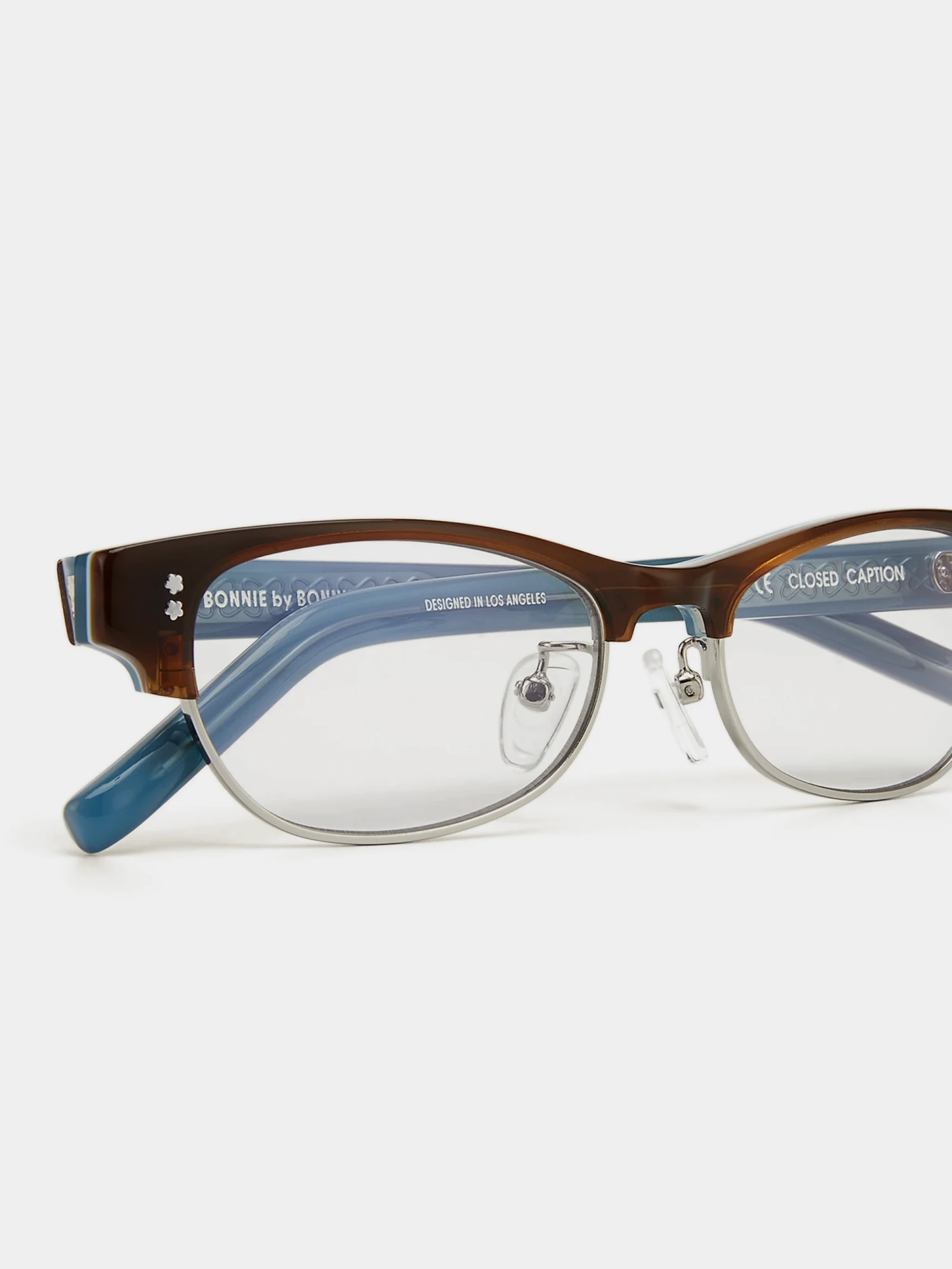 Очки Bonnie Clyde Closed Caption Tortoise Teal & Clear Lens