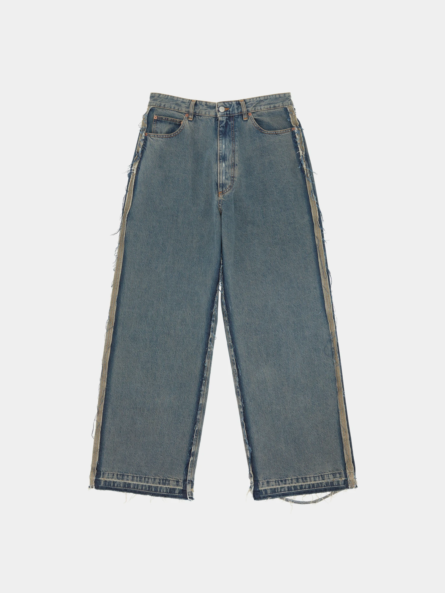 Джинсы MM6 Maison Margiela Frayed Denim Grey